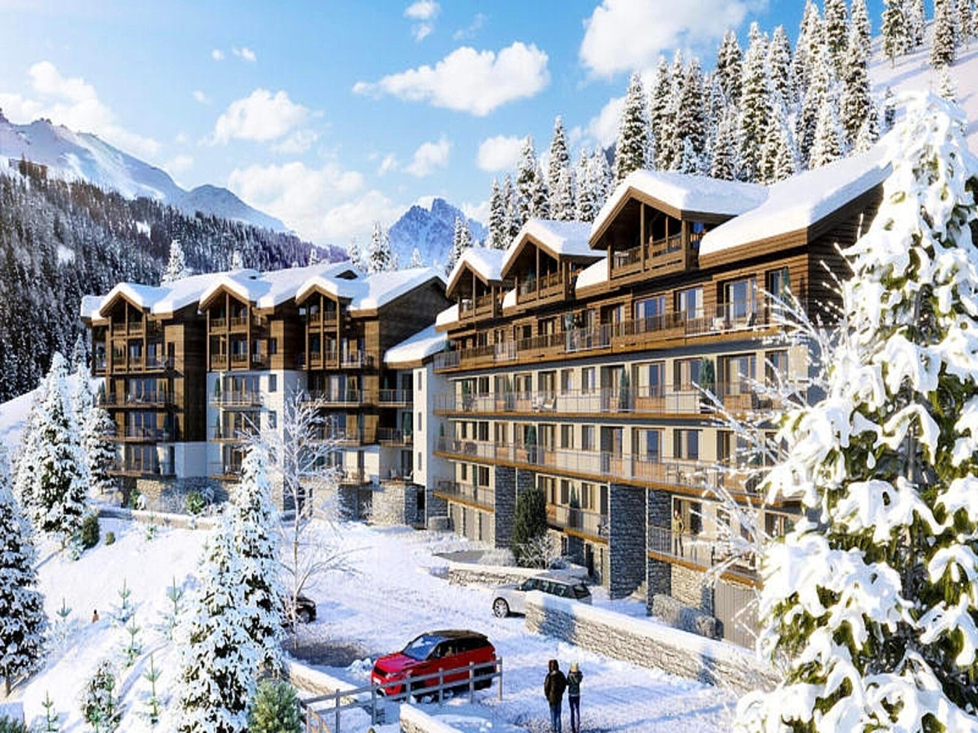 Penthouse in Courchevel Moriond met spabad, houtkachel en uitzicht - foto 8