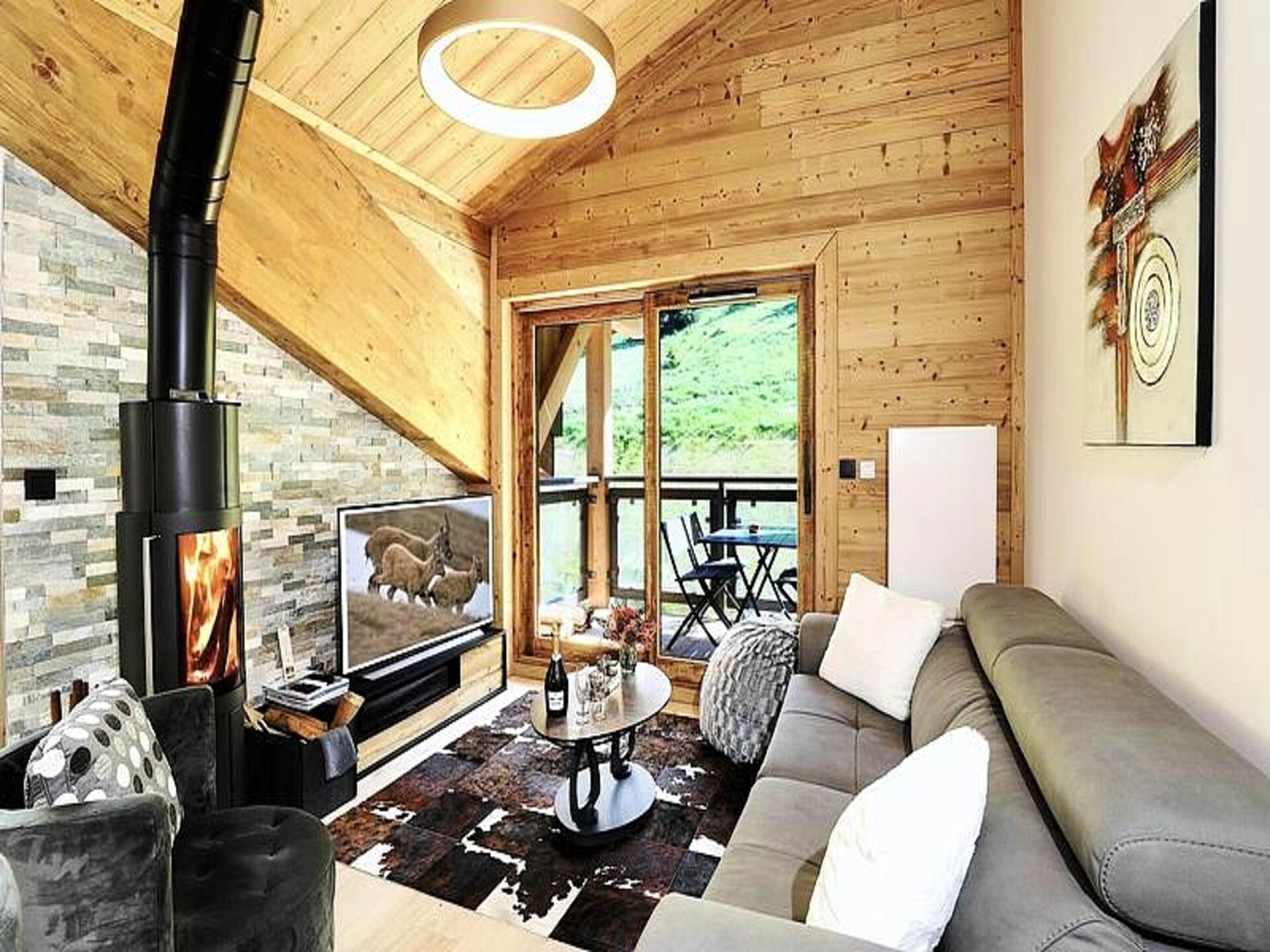Penthouse in Courchevel Moriond met spabad, houtkachel en uitzicht - foto 11
