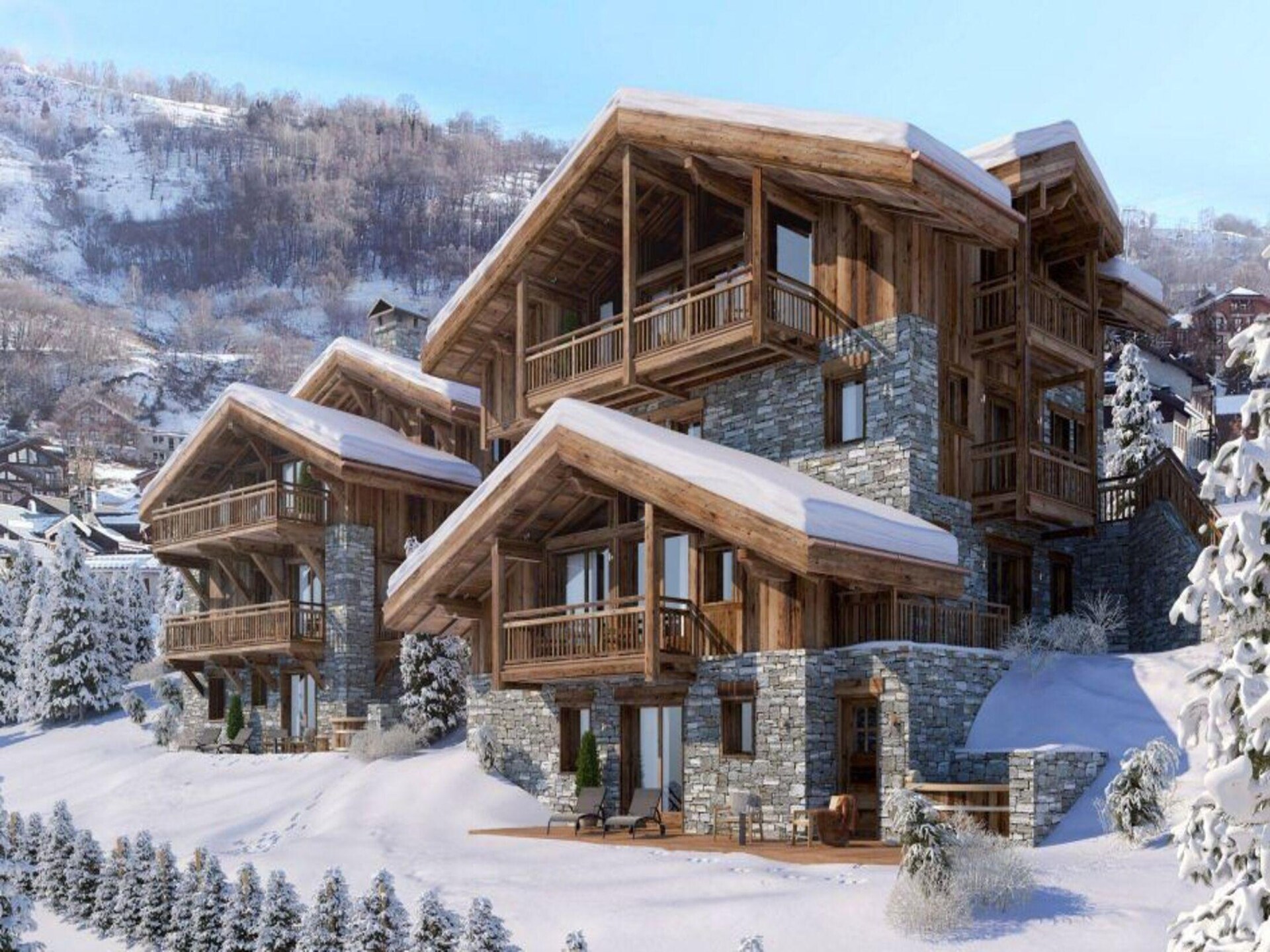 Penthouse in Courchevel Moriond met spabad, houtkachel en uitzicht - foto 29