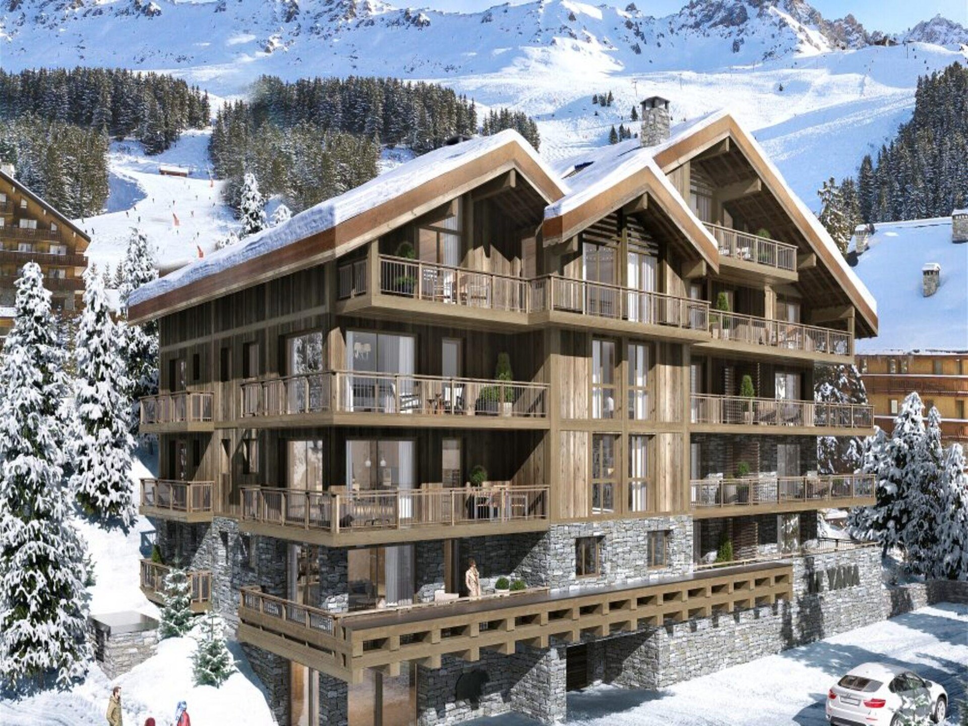 Penthouse in Courchevel Moriond met spabad, houtkachel en uitzicht - foto 33