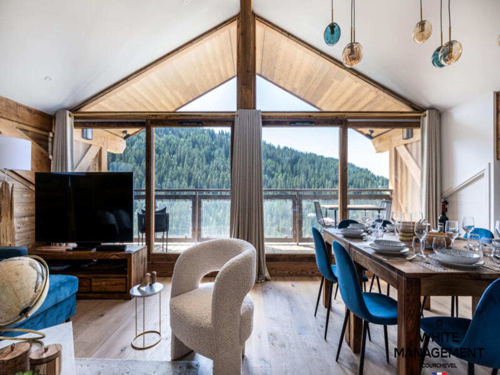 Penthouse voor 8 personen met open haard vlakbij de piste in Courchevel - foto 9