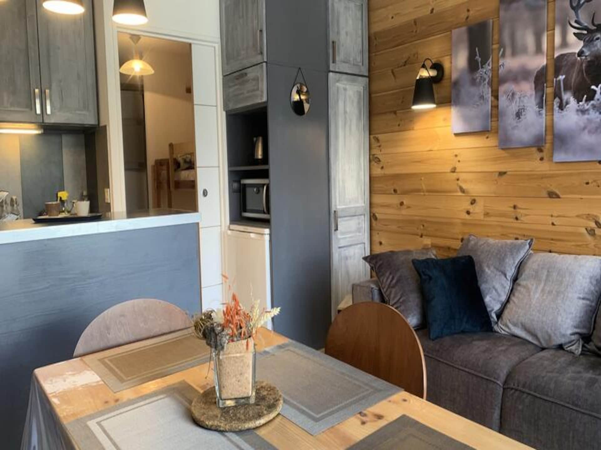 Knusse studio in Uvernet-Fours, 80m van de stoeltjeslift Molanes - foto 2