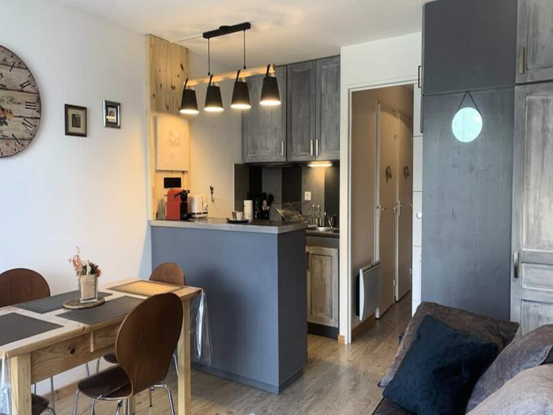 Knusse studio in Uvernet-Fours, 80m van de stoeltjeslift Molanes - foto 7