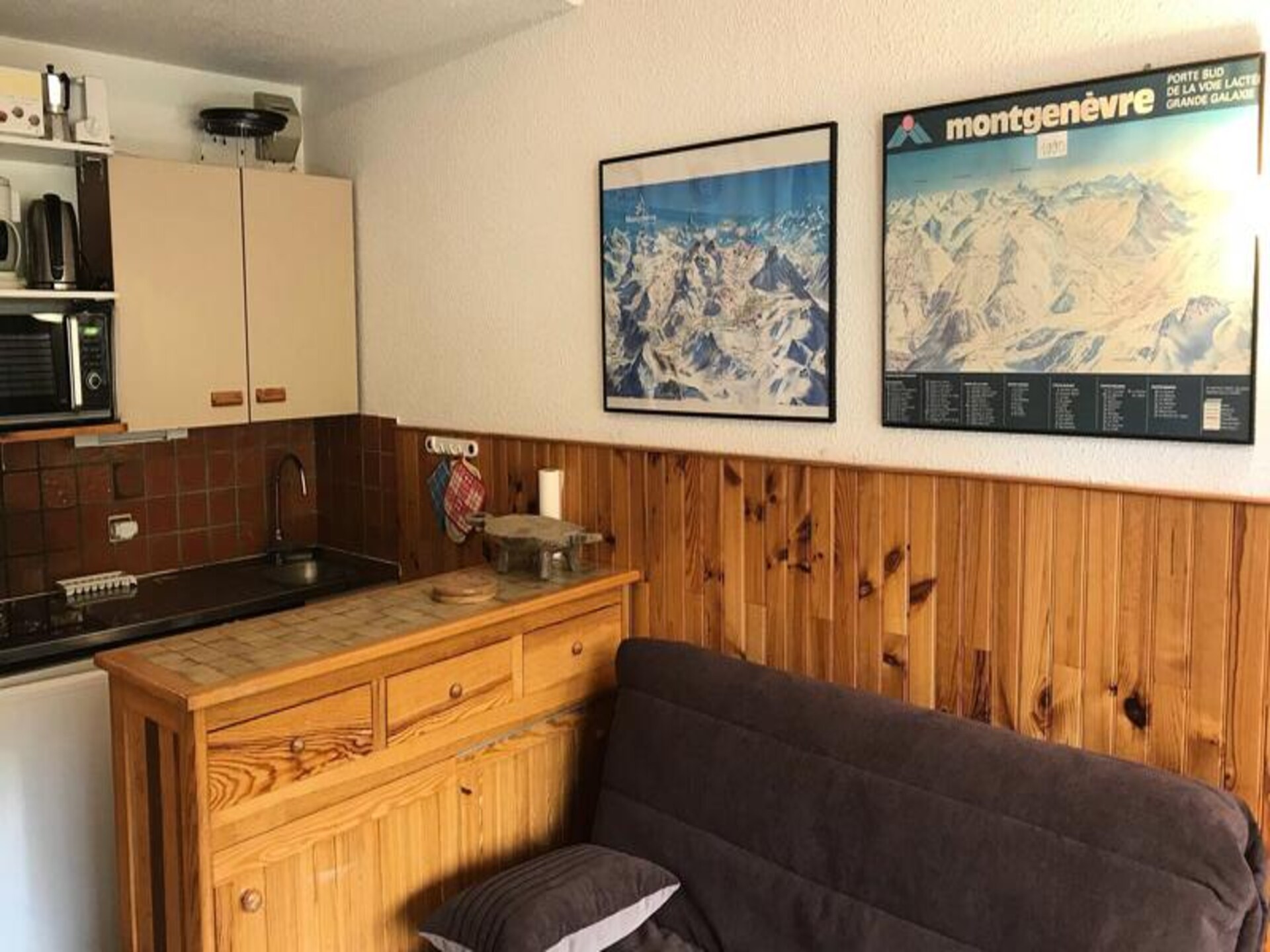 Ski-in/ski-out duplex voor 6 personen met balkon in Montgenèvre - foto 3