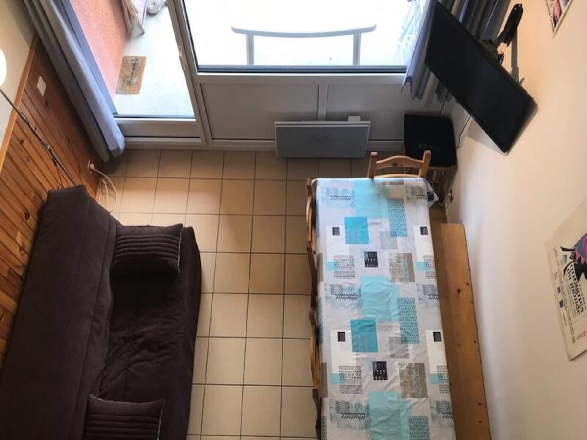 Ski-in/ski-out duplex voor 6 personen met balkon in Montgenèvre - foto 9