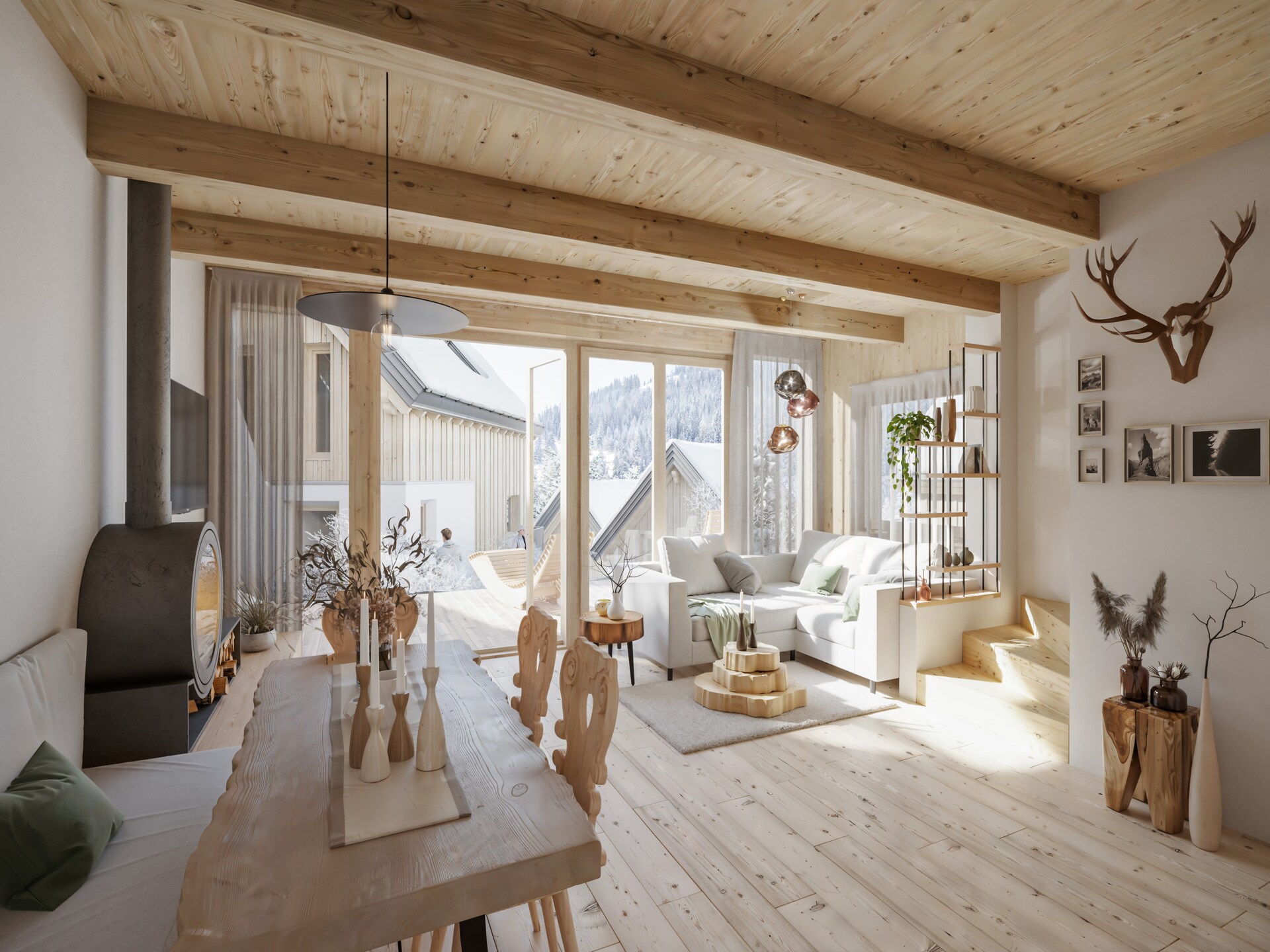 Modern vakantiehuis Rehfugium Lachtal 2 met sauna en bergzicht - foto 4