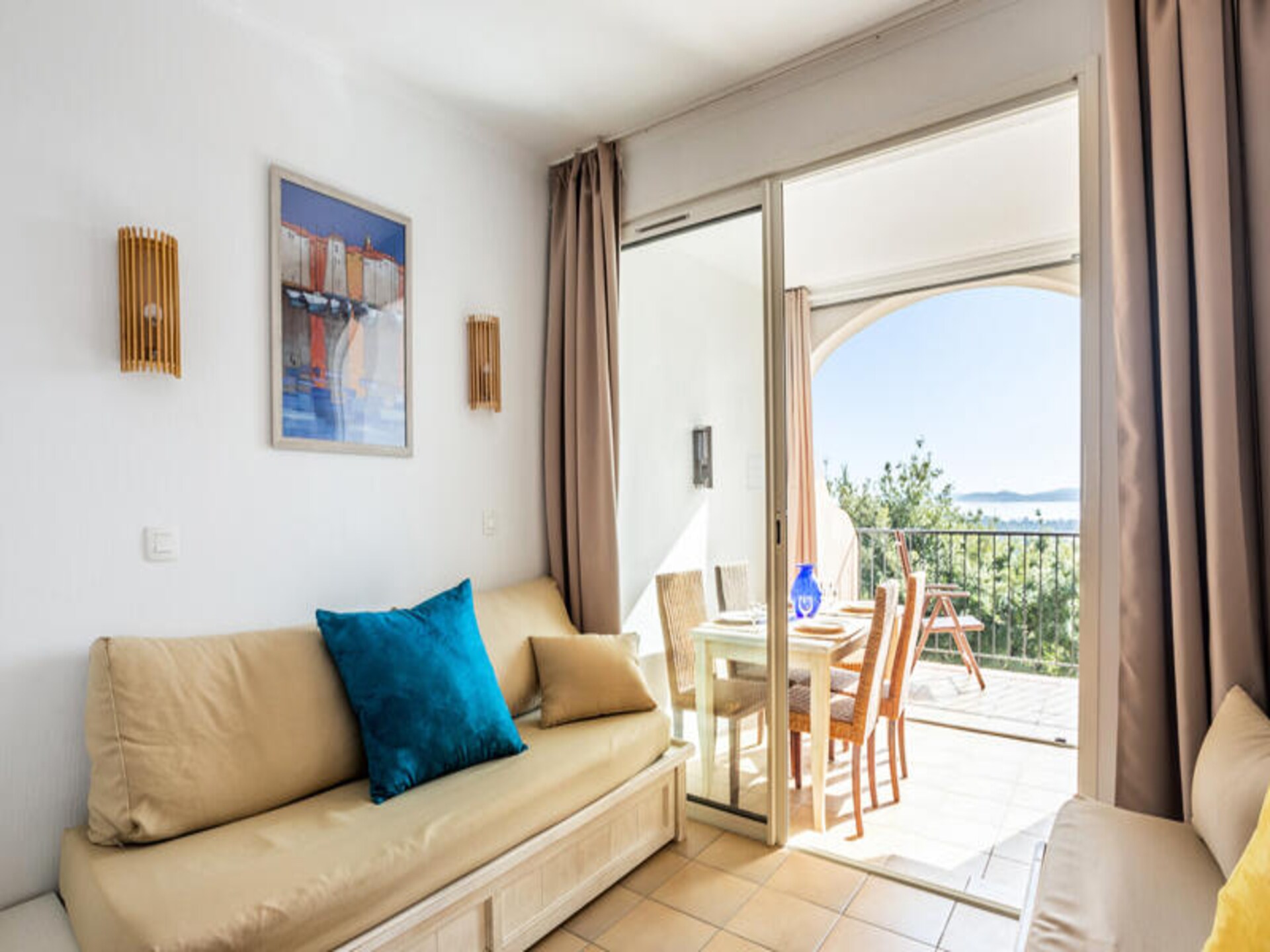 Zeezicht appartement nabij St-Tropez met zwembad en tuin - foto 18