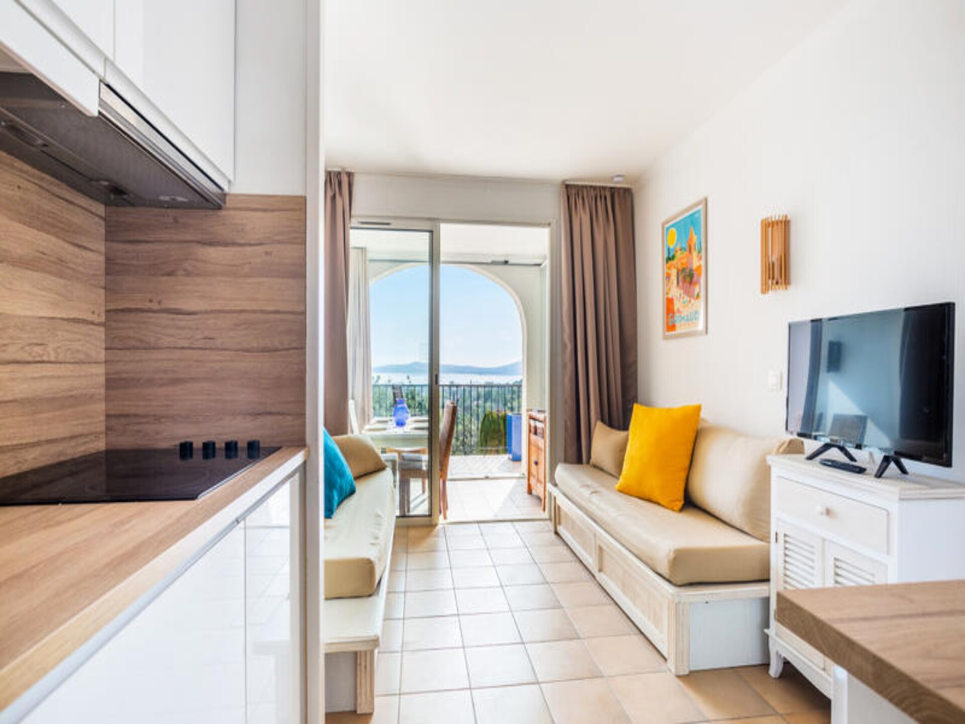 Zeezicht appartement nabij St-Tropez met zwembad en tuin - foto 20