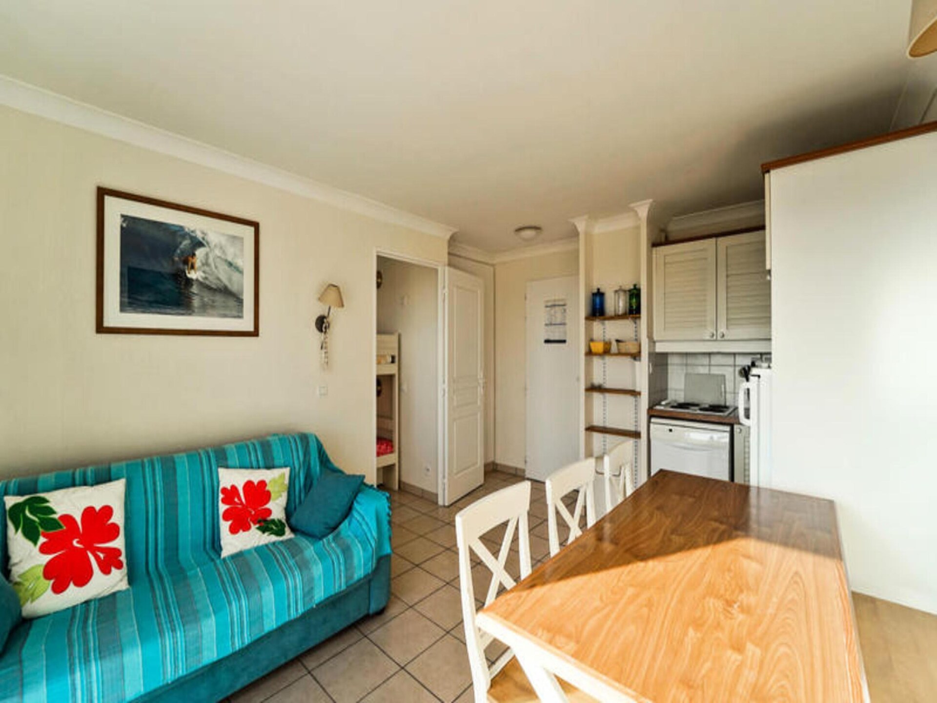 Zonnig appartement op 300 m van strand, met zwembad - foto 9