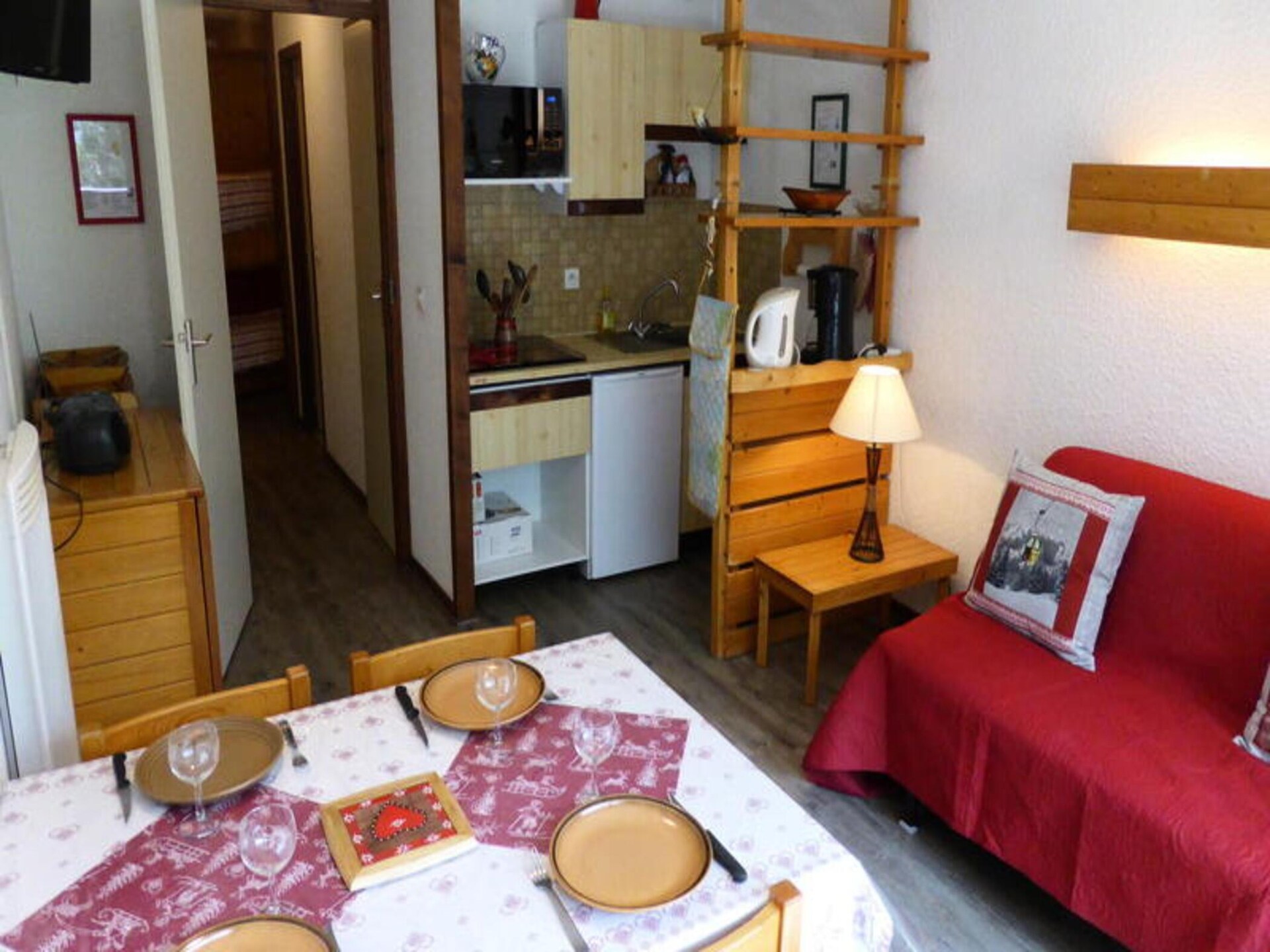 Knusse studio voor 5 op 200m van de piste in Les Contamines-Montjoie - foto 17