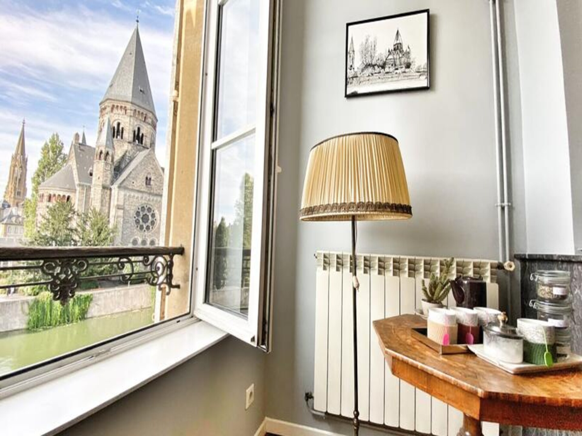 Au Fil De L'eau: Romantisch appartement met uitzicht op de Tempel Neuf in Metz - foto 8