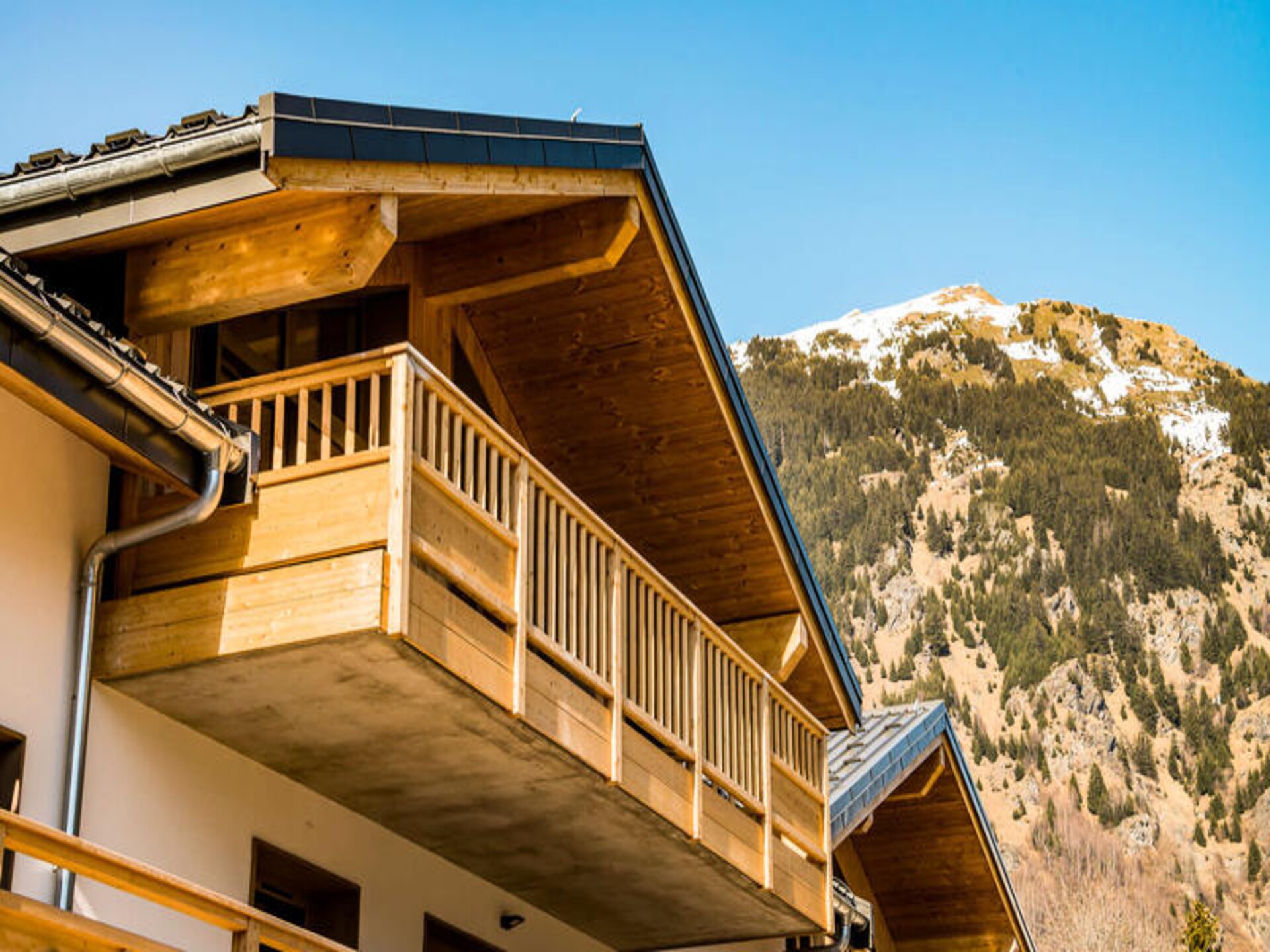 Luxe appartement Champagny en Vanoise | 8 personen | Terras met bergzicht - foto 8