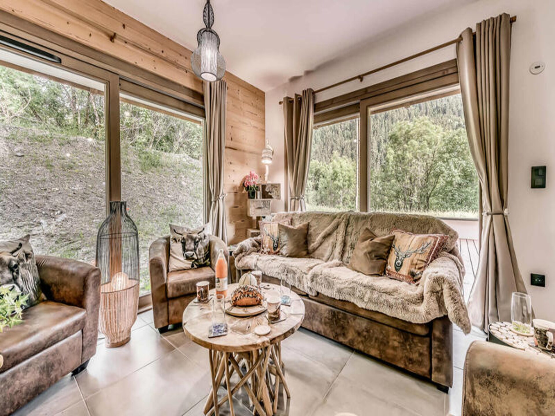 Luxe appartement Champagny en Vanoise | 8 personen | Terras met bergzicht - foto 17