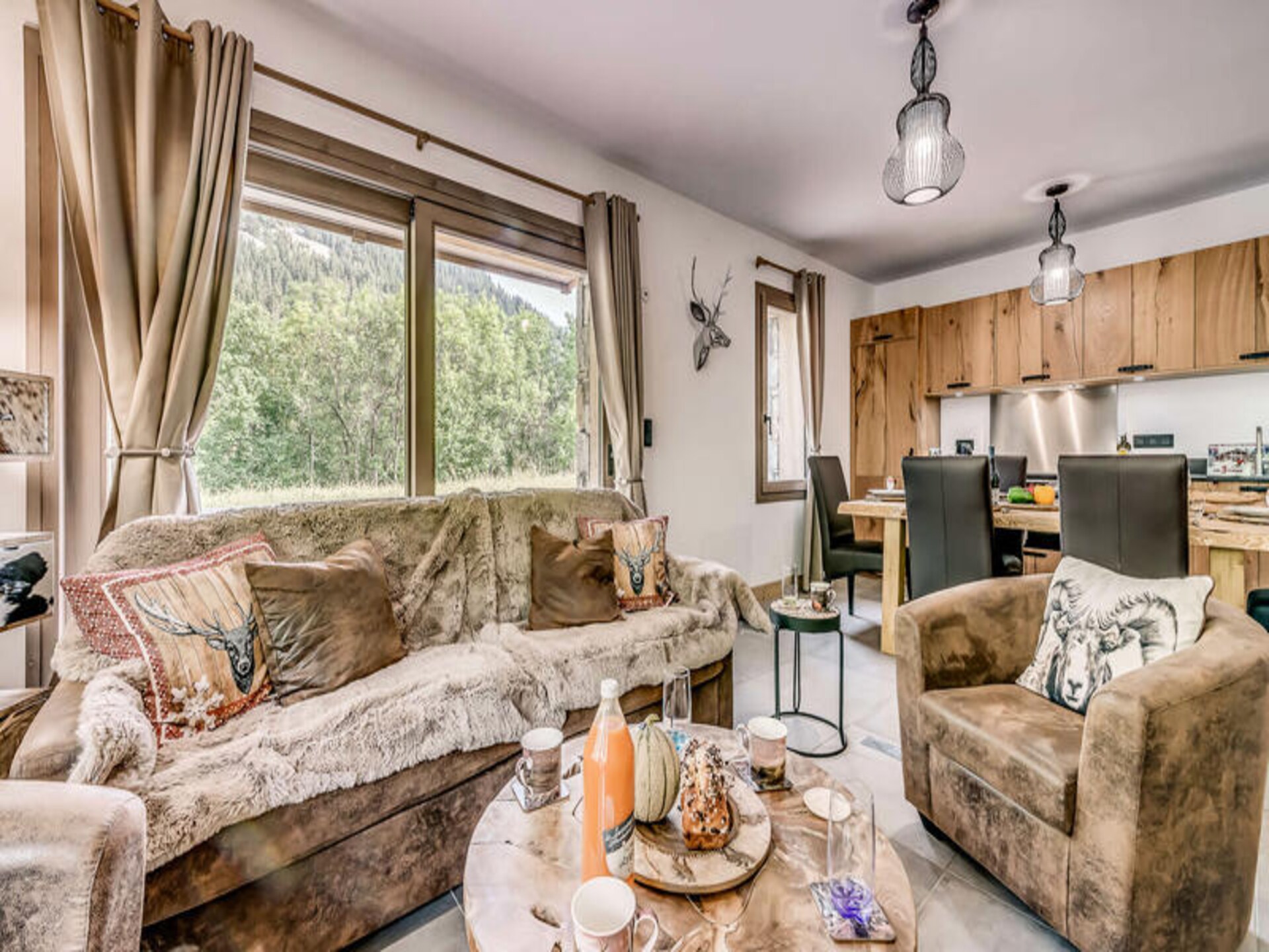 Luxe appartement Champagny en Vanoise | 8 personen | Terras met bergzicht - foto 18