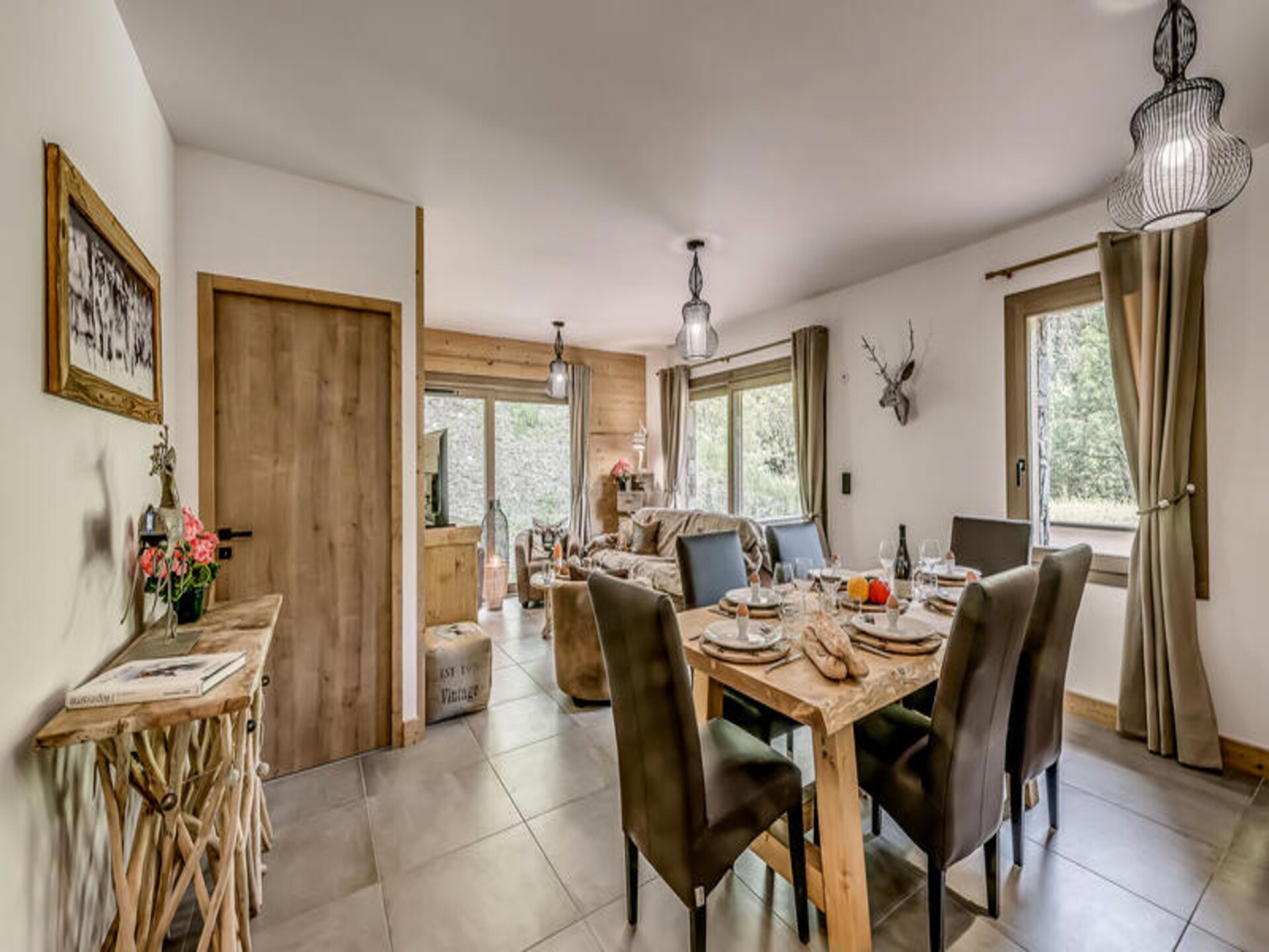 Luxe appartement Champagny en Vanoise | 8 personen | Terras met bergzicht - foto 28