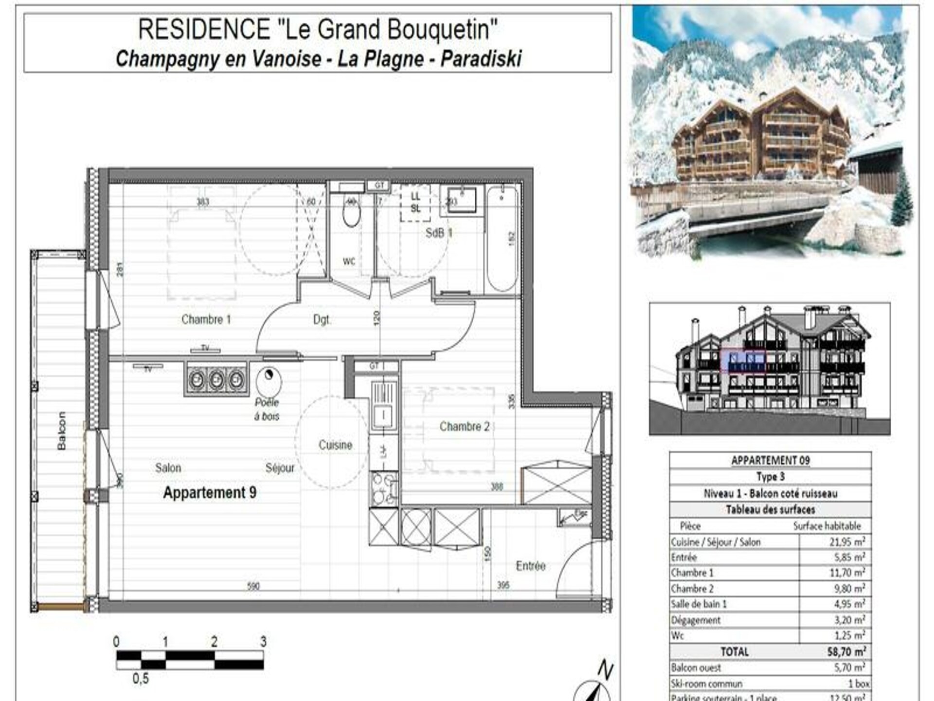 Modern 4-sterrenappartement in Champagny en Vanoise voor 6 personen - foto 18