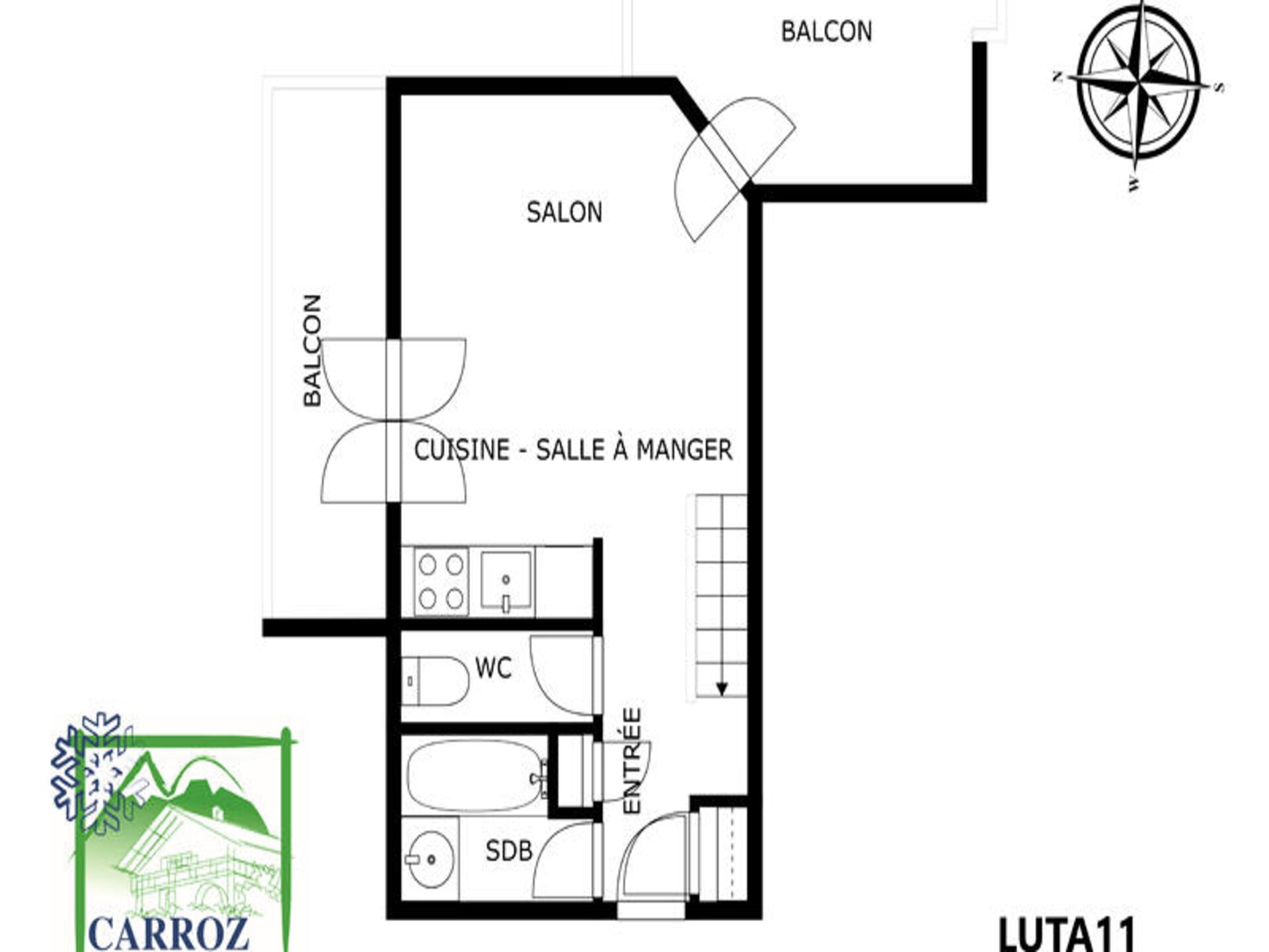 Duplexstudio met balkon en uitzicht, 150m van centrum Les Carroz-d'Arâches - foto 10