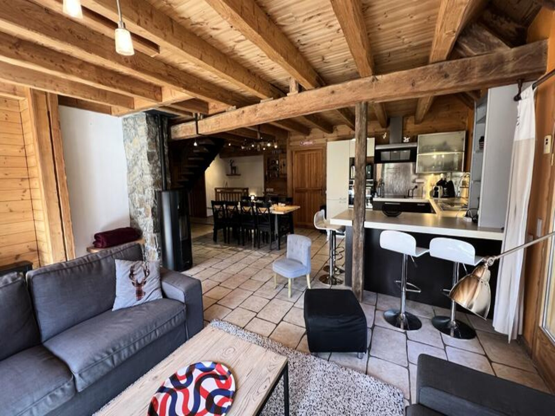 Ruim chaletappartement voor 9 personen met bergzicht in Saint Chaffrey - foto 9
