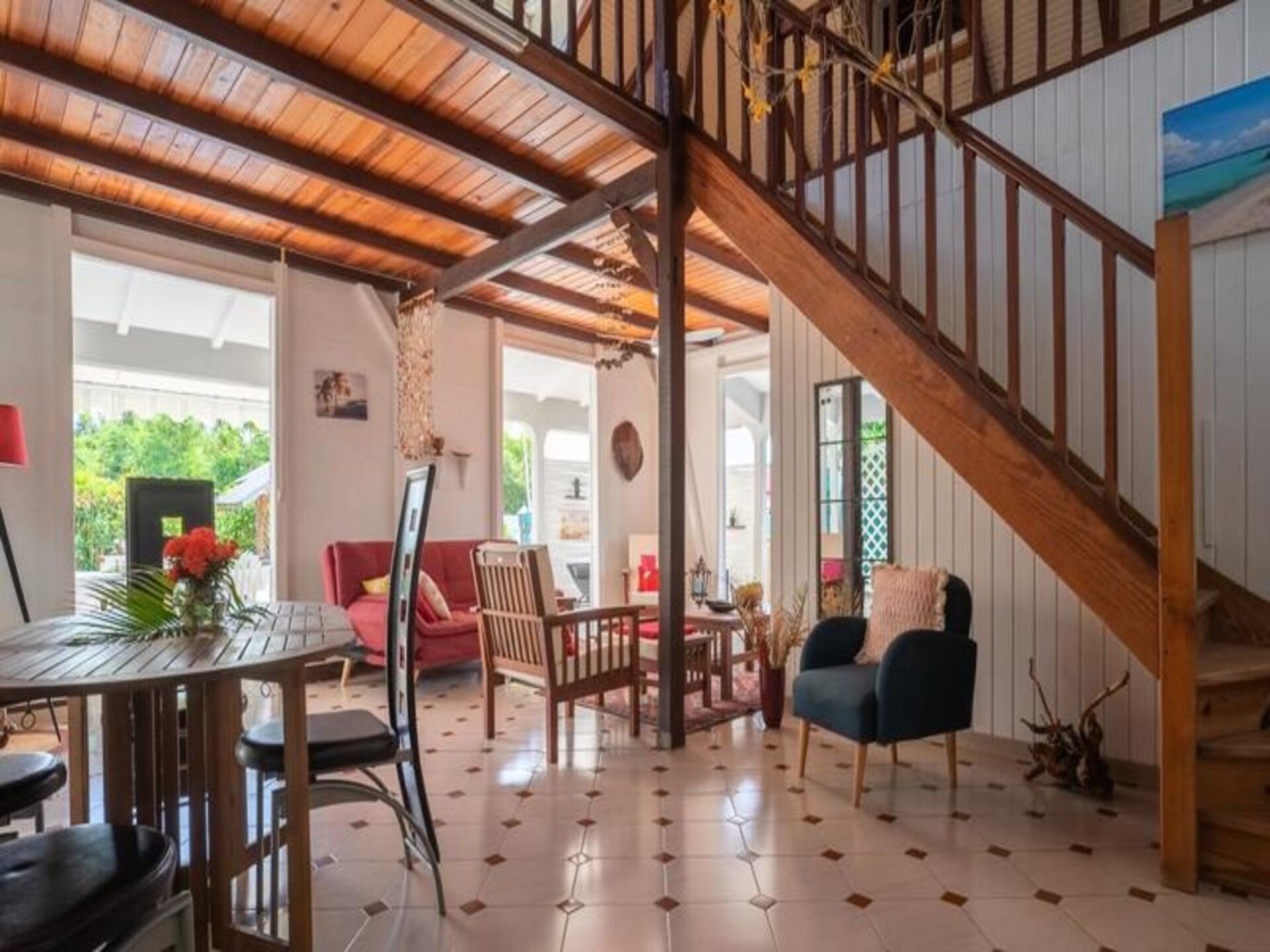 Authentieke Creoolse villa met jacuzzi nabij strand Saint-François - foto 7