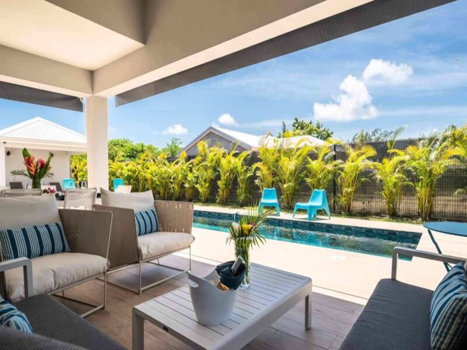 Luxe appartement in Saint-François met 4 slaapkamers, tuin en airco - foto 4
