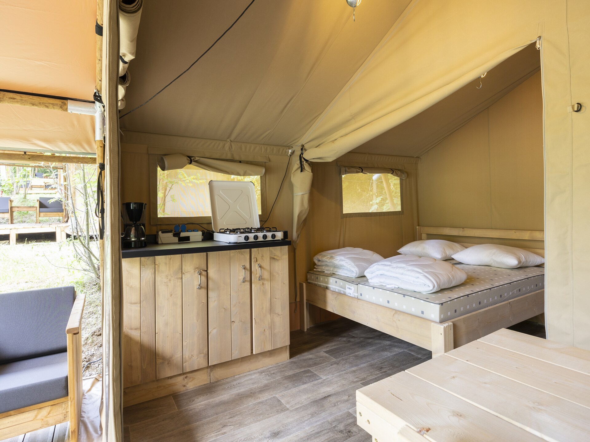 Safaritent voor 5 in de Ardennen bij Dochamps met privéterras - foto 3