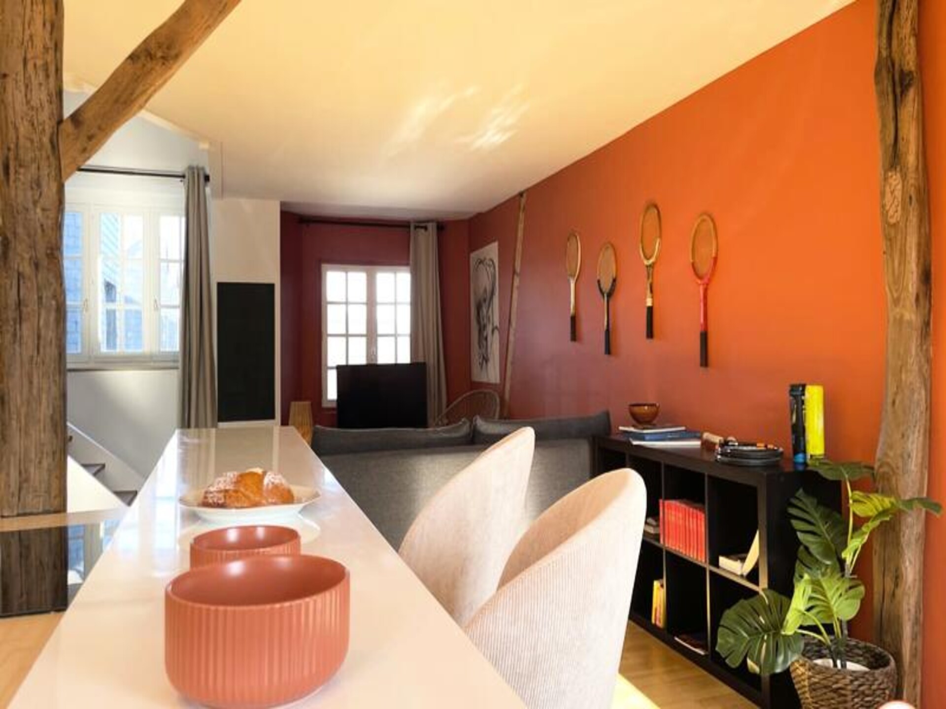 Le Duplex in Rouen: knus appartement met parkeerplaats, tennis & uitzicht - foto 3
