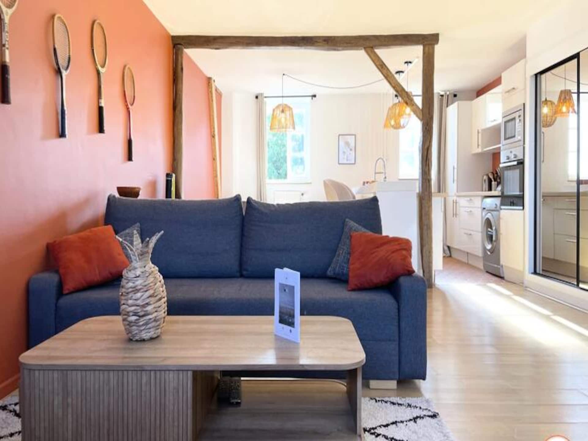 Le Duplex in Rouen: knus appartement met parkeerplaats, tennis & uitzicht - foto 6