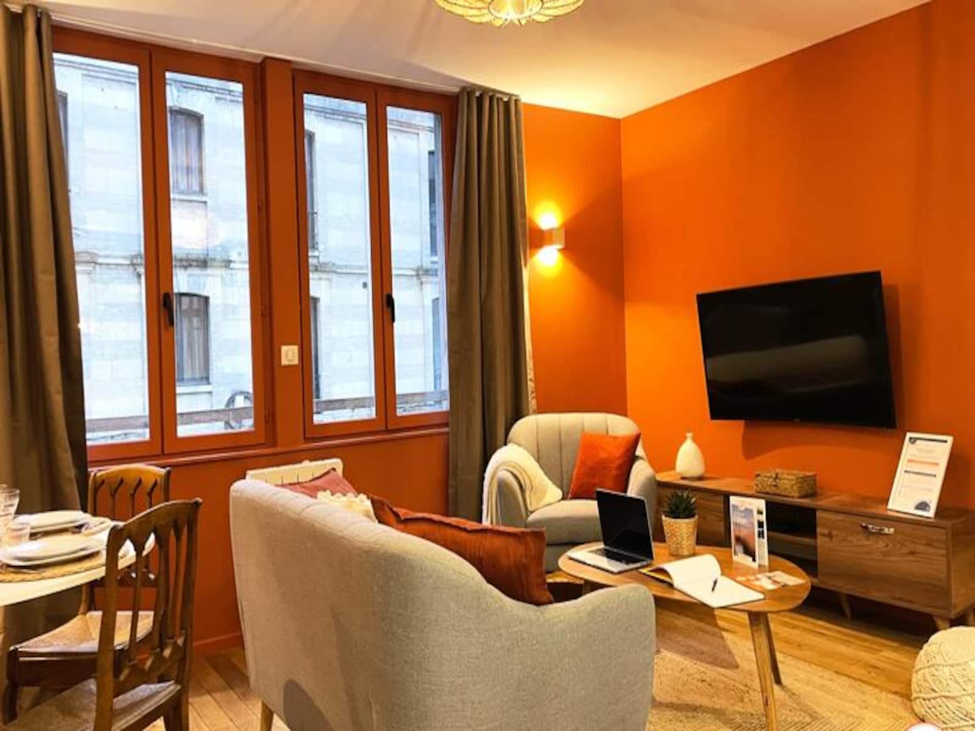 Le Terracotta: Stijlvol appartement in hartje Rouen met terracotta accenten - foto 6