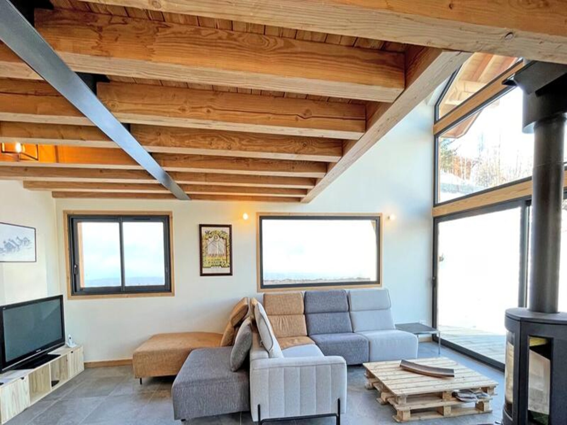 Chalet Le Tou: panoramisch uitzicht op Écrins, vlakbij pistes in Puy St Vincent - foto 5