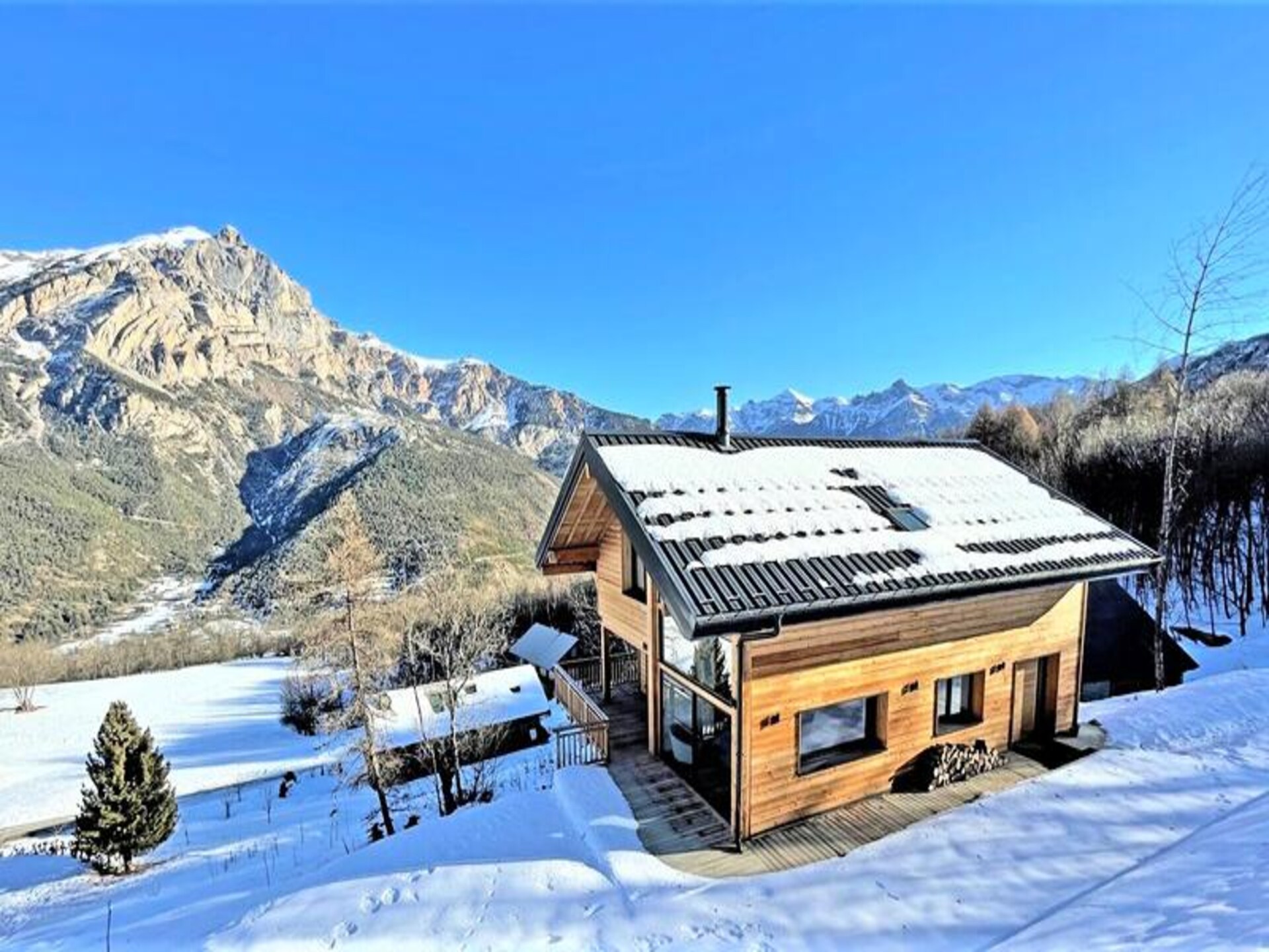 Chalet Le Tou: panoramisch uitzicht op Écrins, vlakbij pistes in Puy St Vincent - foto 21