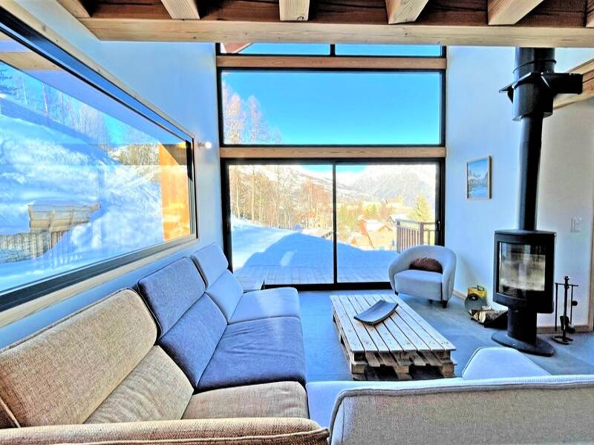 Chalet Le Tou: panoramisch uitzicht op Écrins, vlakbij pistes in Puy St Vincent - foto 24