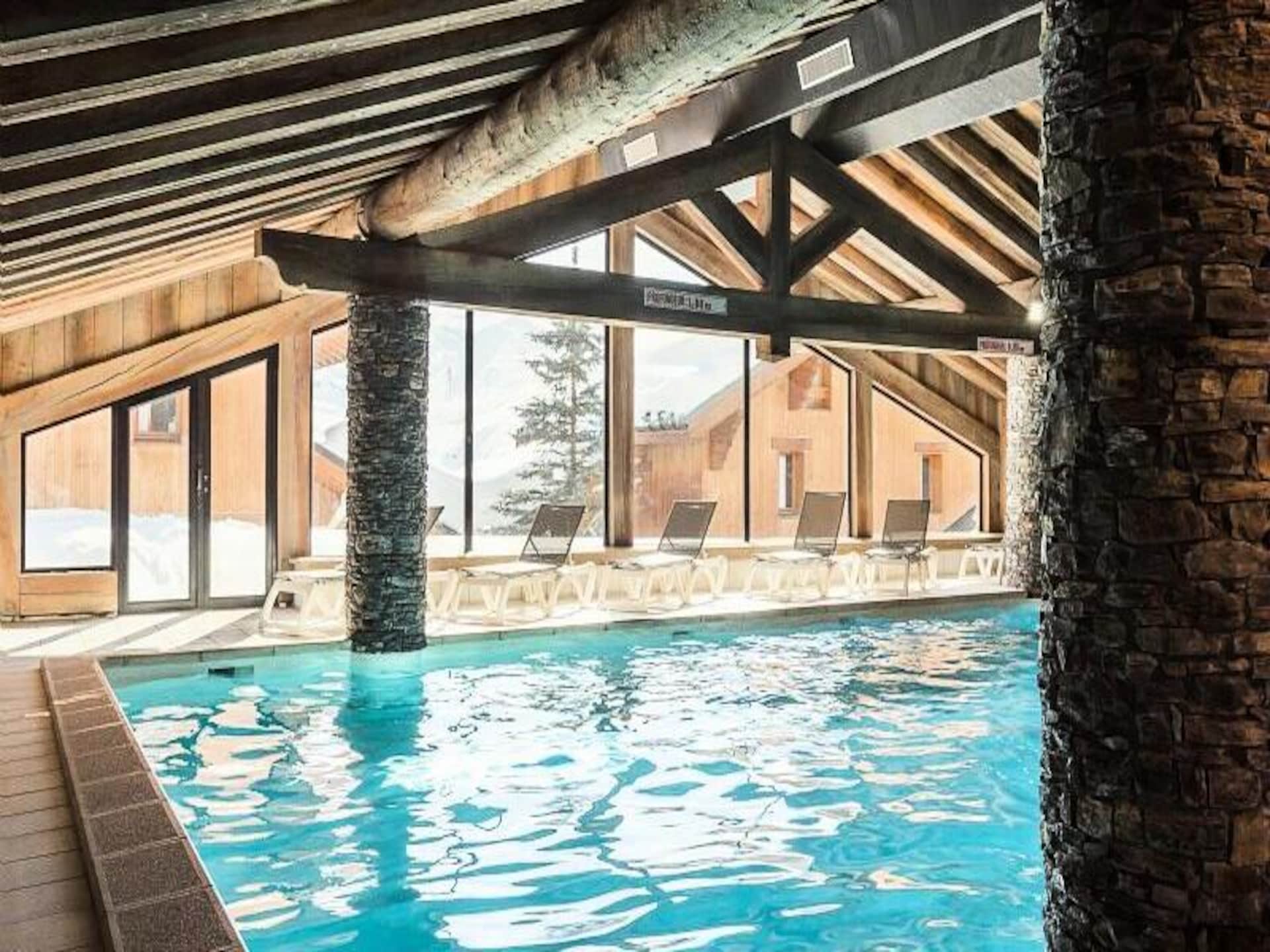 Appartement 6 pers. in Les Menuires met zwembad, sauna en uitzicht op de Alpen - foto 1
