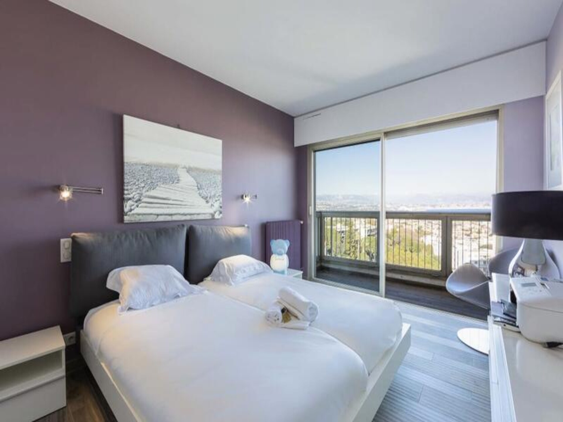 Panoramisch appartement op 12e etage met uitzicht over haven en zee in Antibes - foto 12