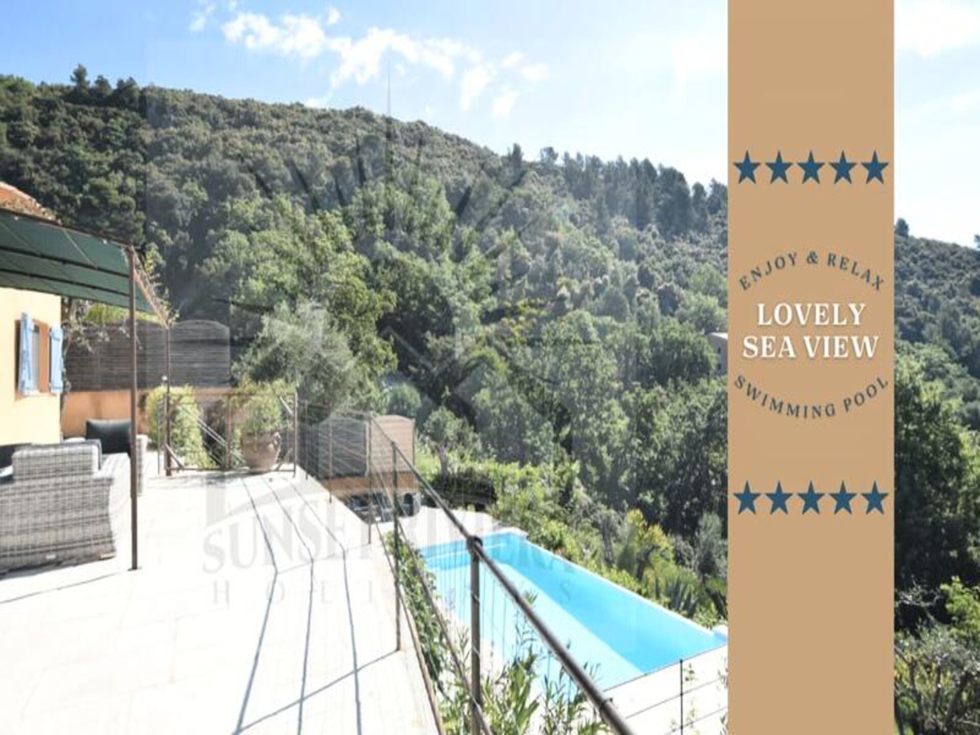 Provençaalse villa met panoramisch uitzicht over de Baai van Cannes - foto 1