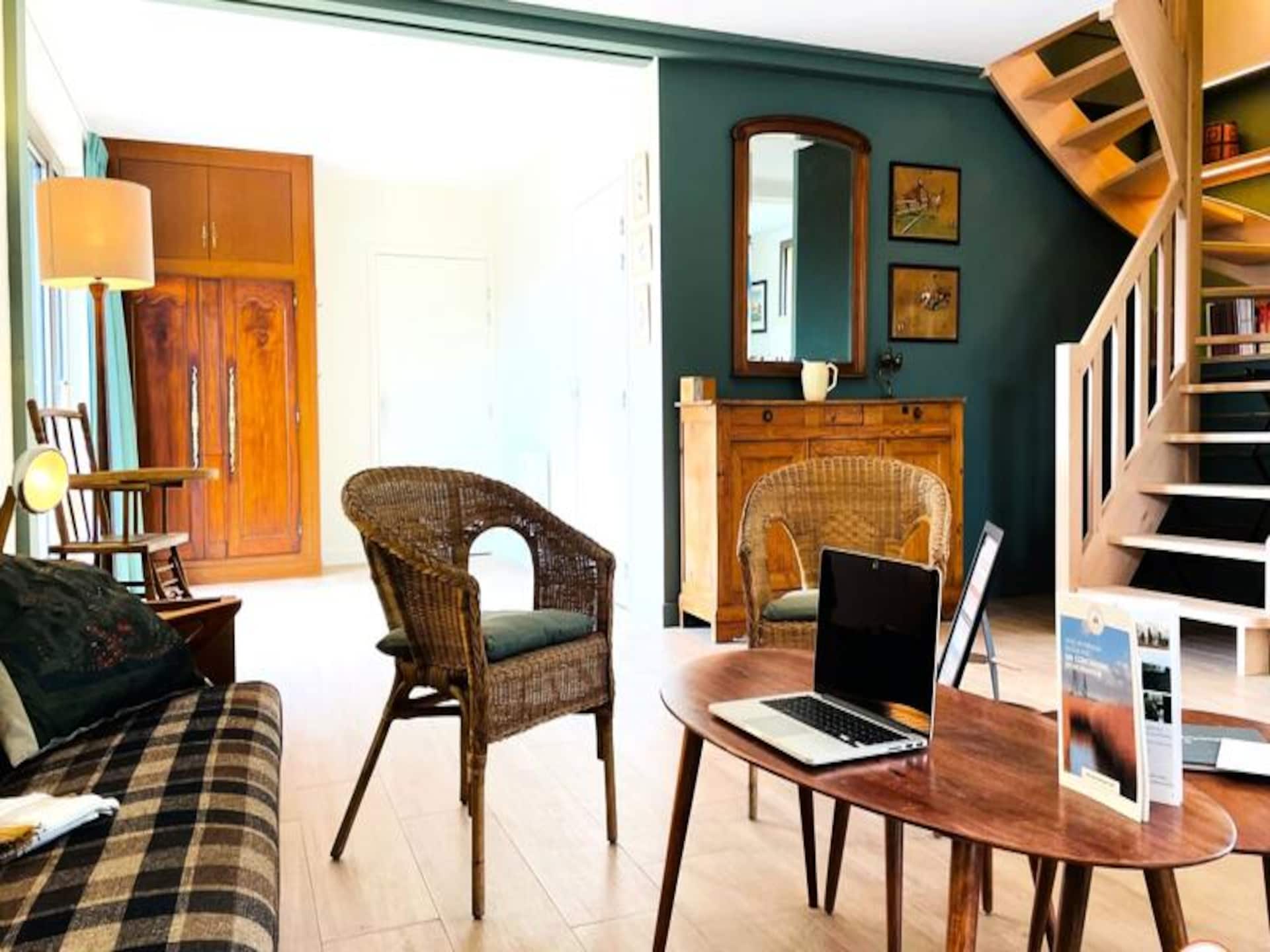 La Hulotte: Ruim appartement voor 6 in de Normandische campagne bij Pennedepie - foto 12