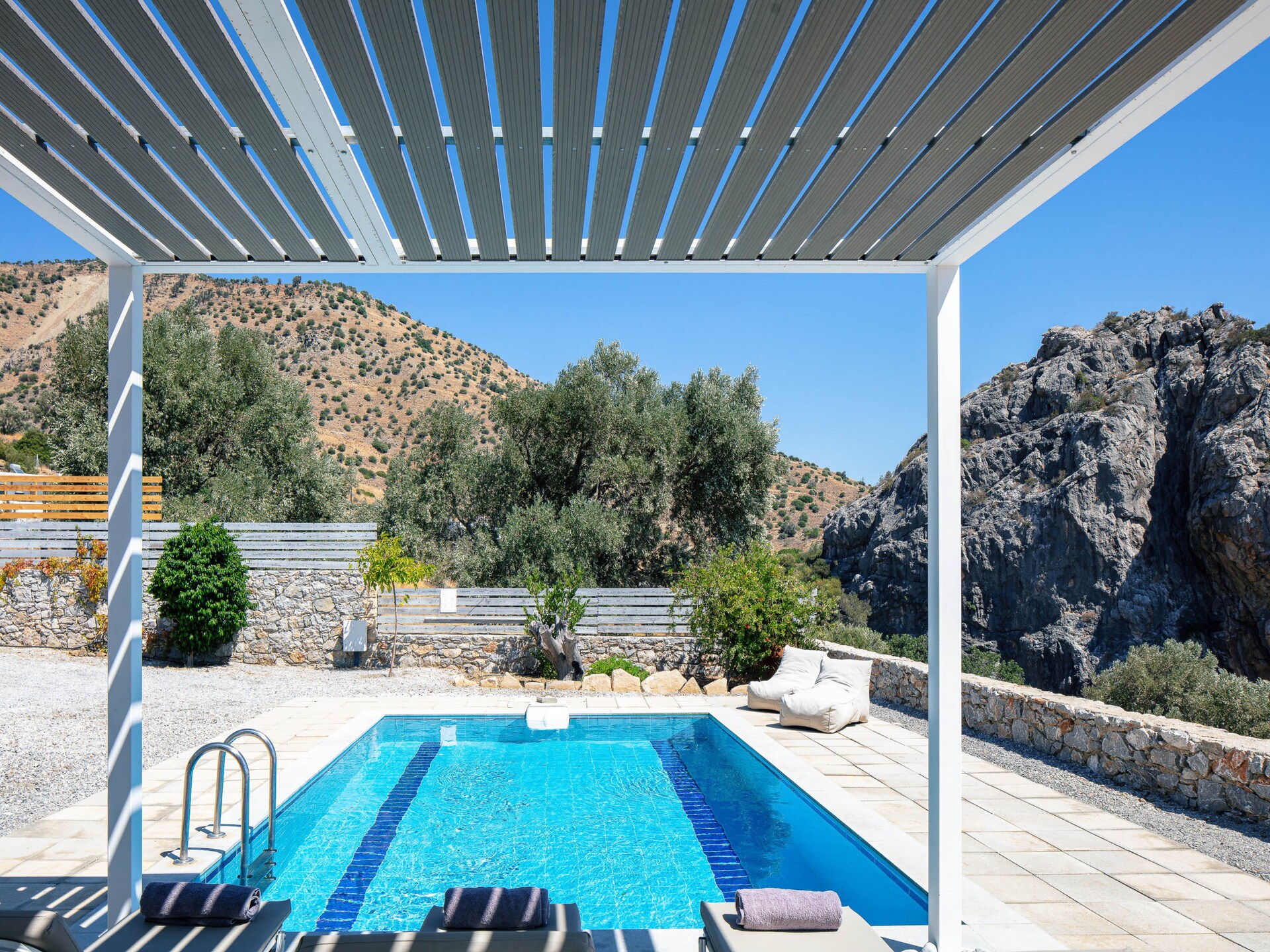 Evgoro Vrahos: Moderne villa met privézwembad en bergzicht in Agia Galini - foto 10