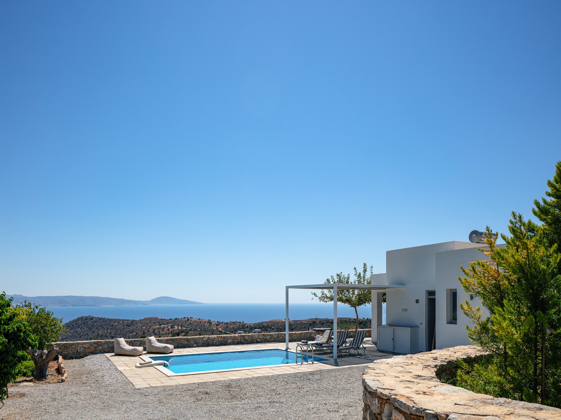 Evgoro Vrahos: Moderne villa met privézwembad en bergzicht in Agia Galini - foto 36