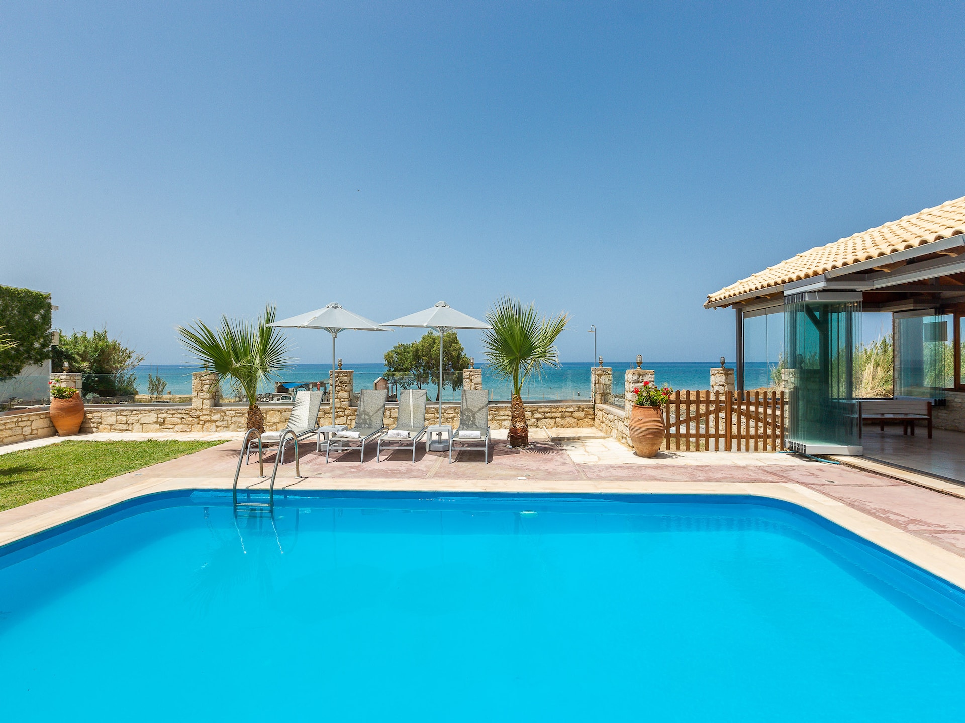 14-persoons villa met privézwembad aan het strand in Rethymno - foto 11