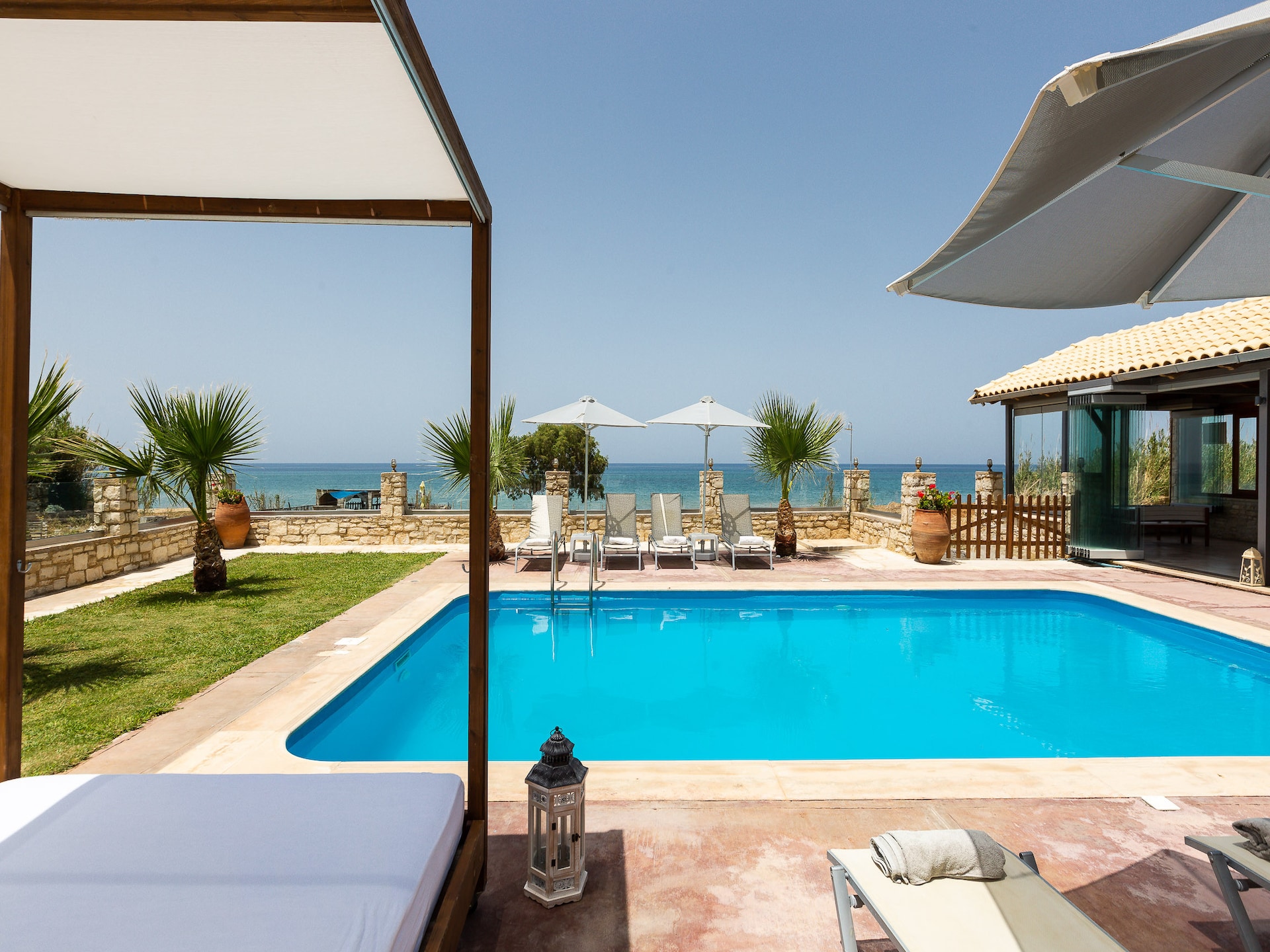 14-persoons villa met privézwembad aan het strand in Rethymno - foto 13