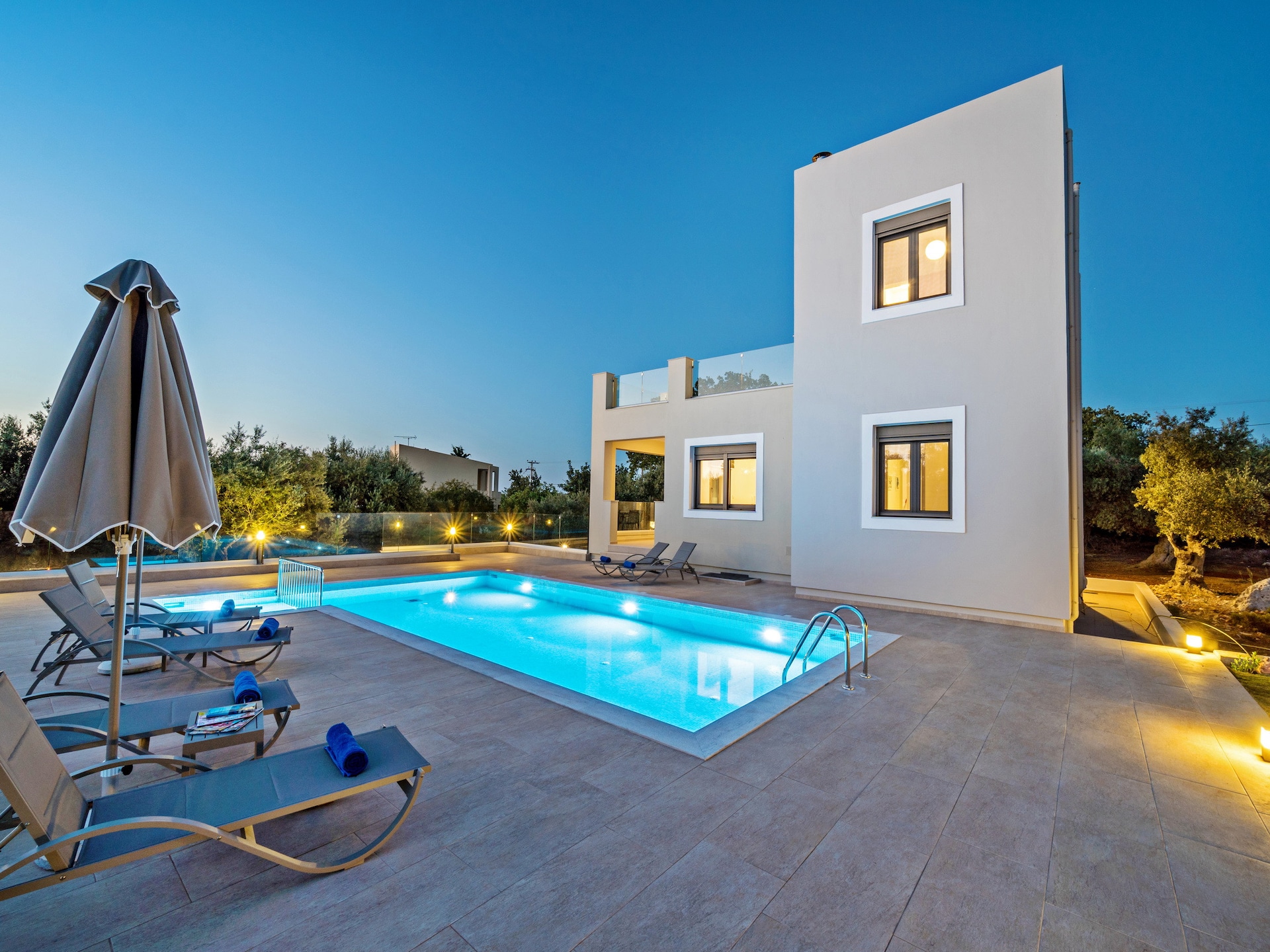 Moderne villa met privézwembad en bergzicht nabij Rethymno - foto 21