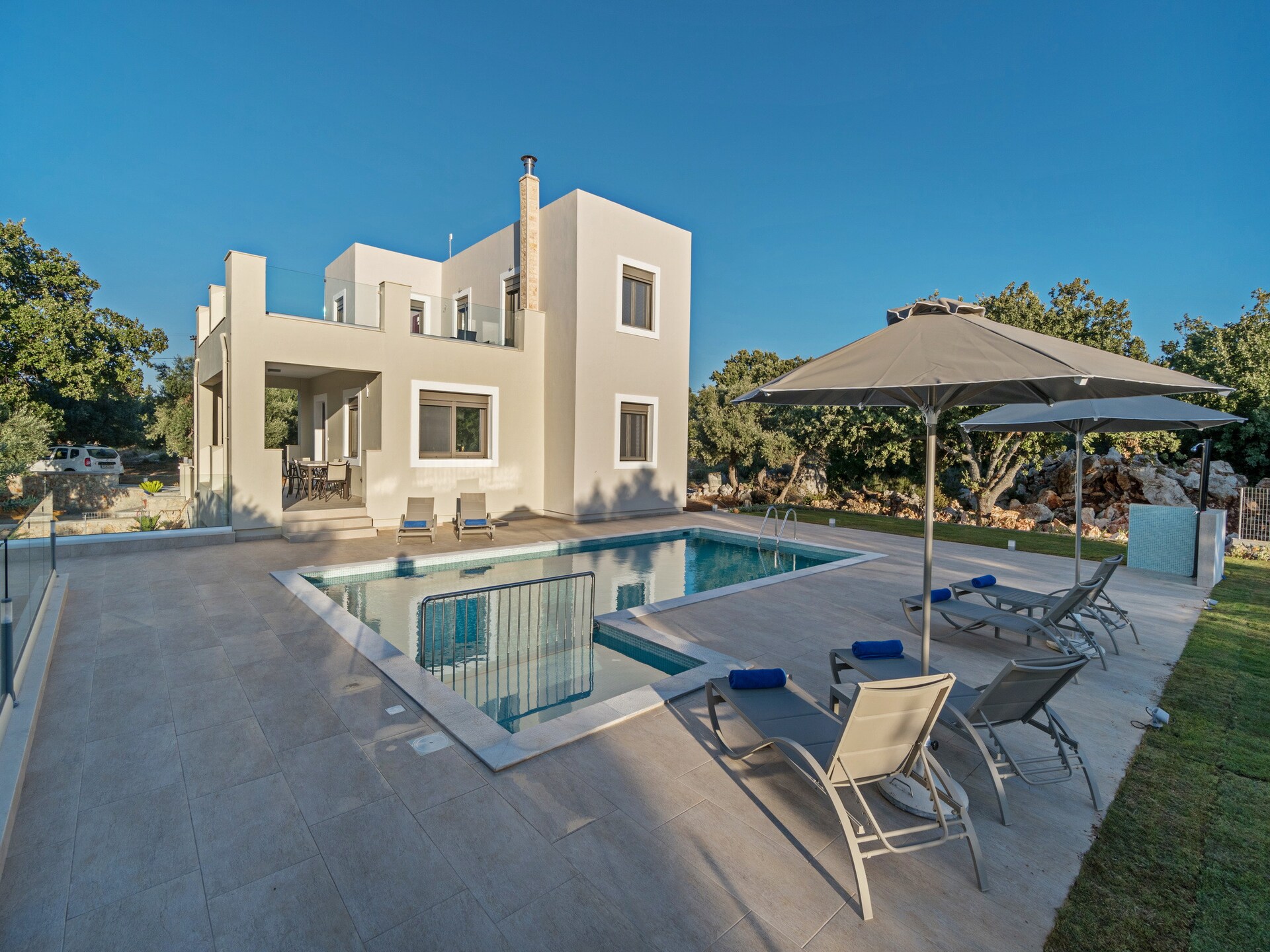 Moderne villa met privézwembad en bergzicht nabij Rethymno - foto 23