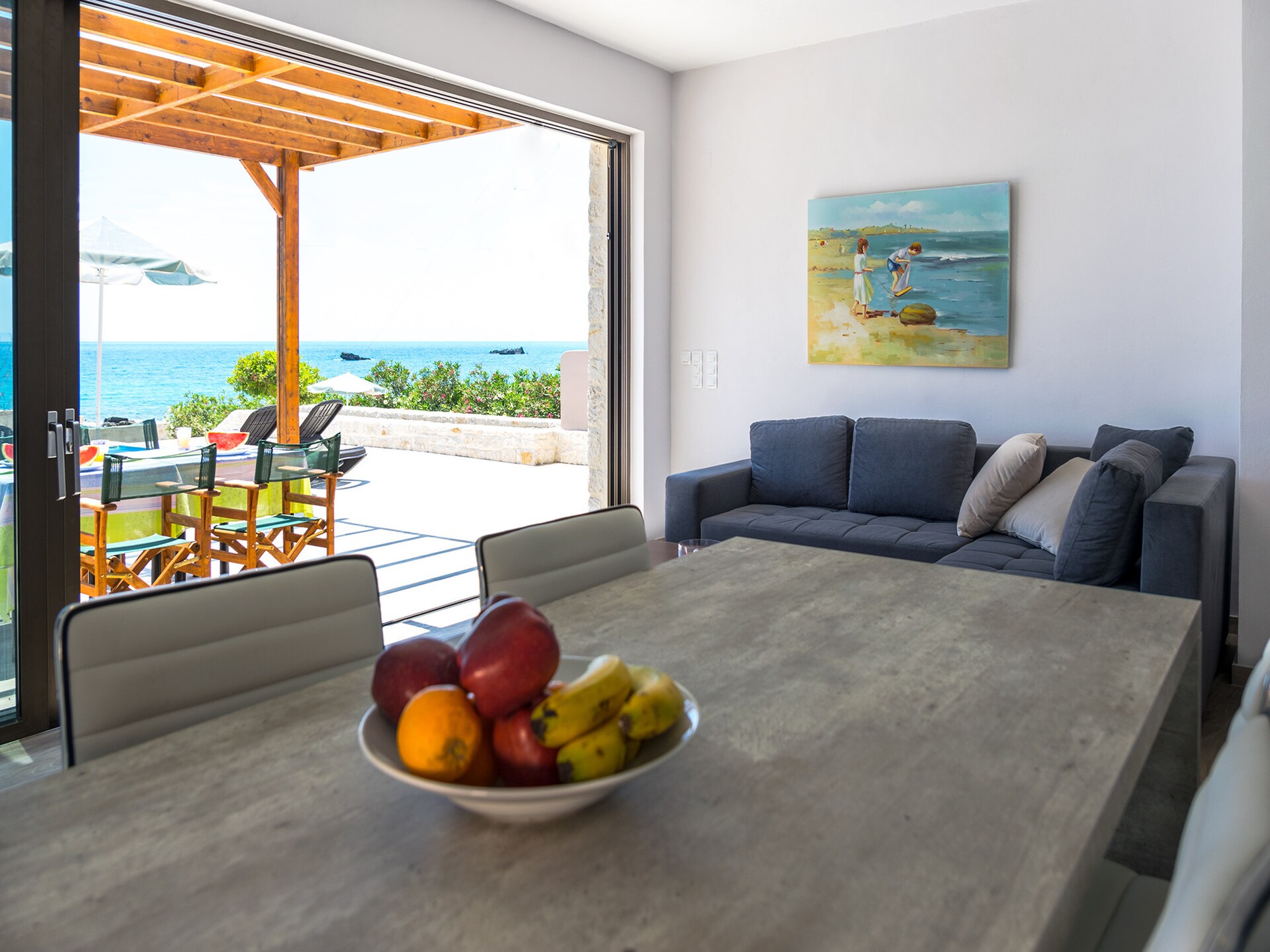 Villa direct aan Laki Beach in Frangocastello met privézwembad - foto 3