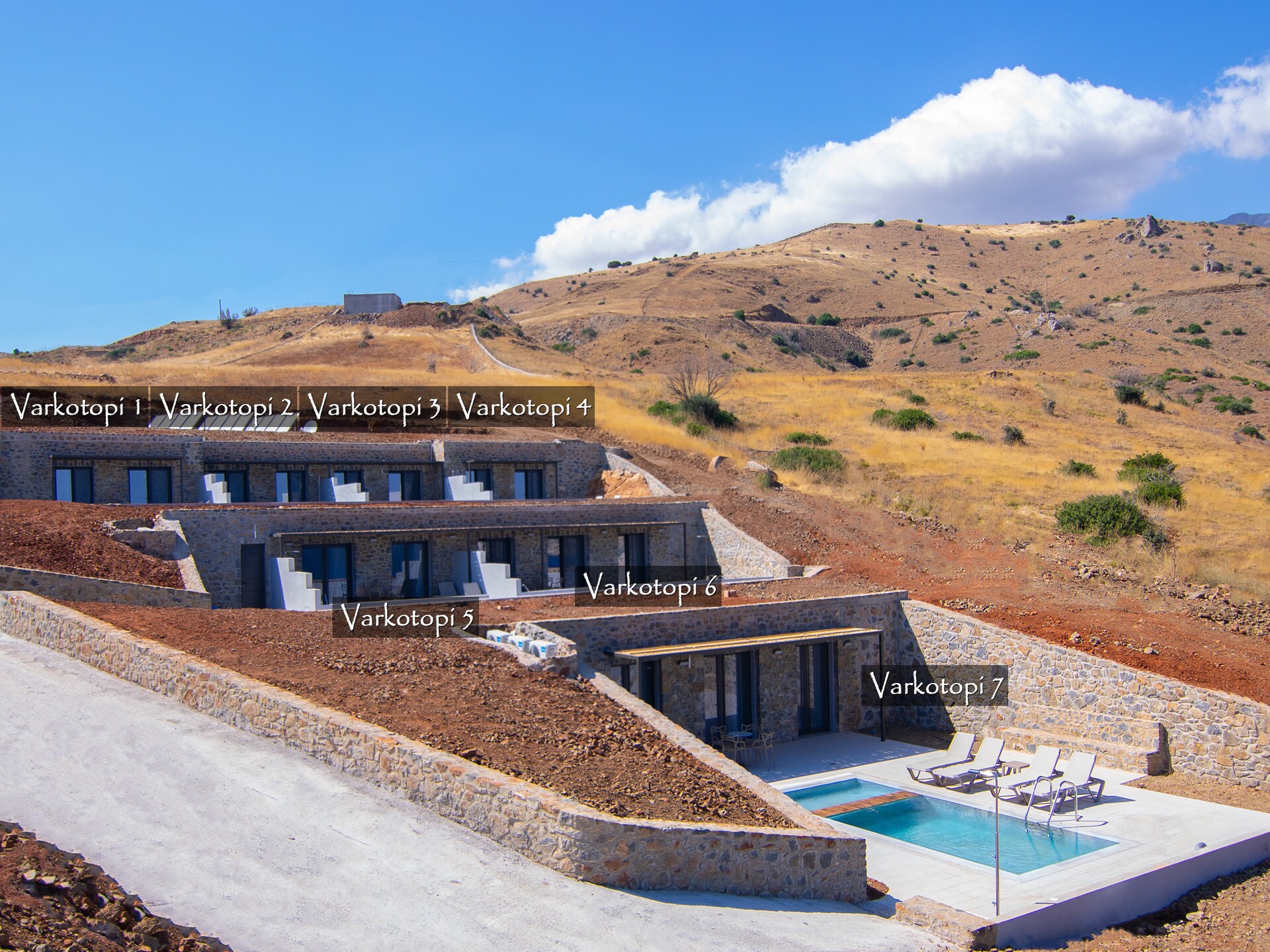 3-persoons villa met privézwembad direct aan het strand in Rethymno · 3 pers. - foto 28