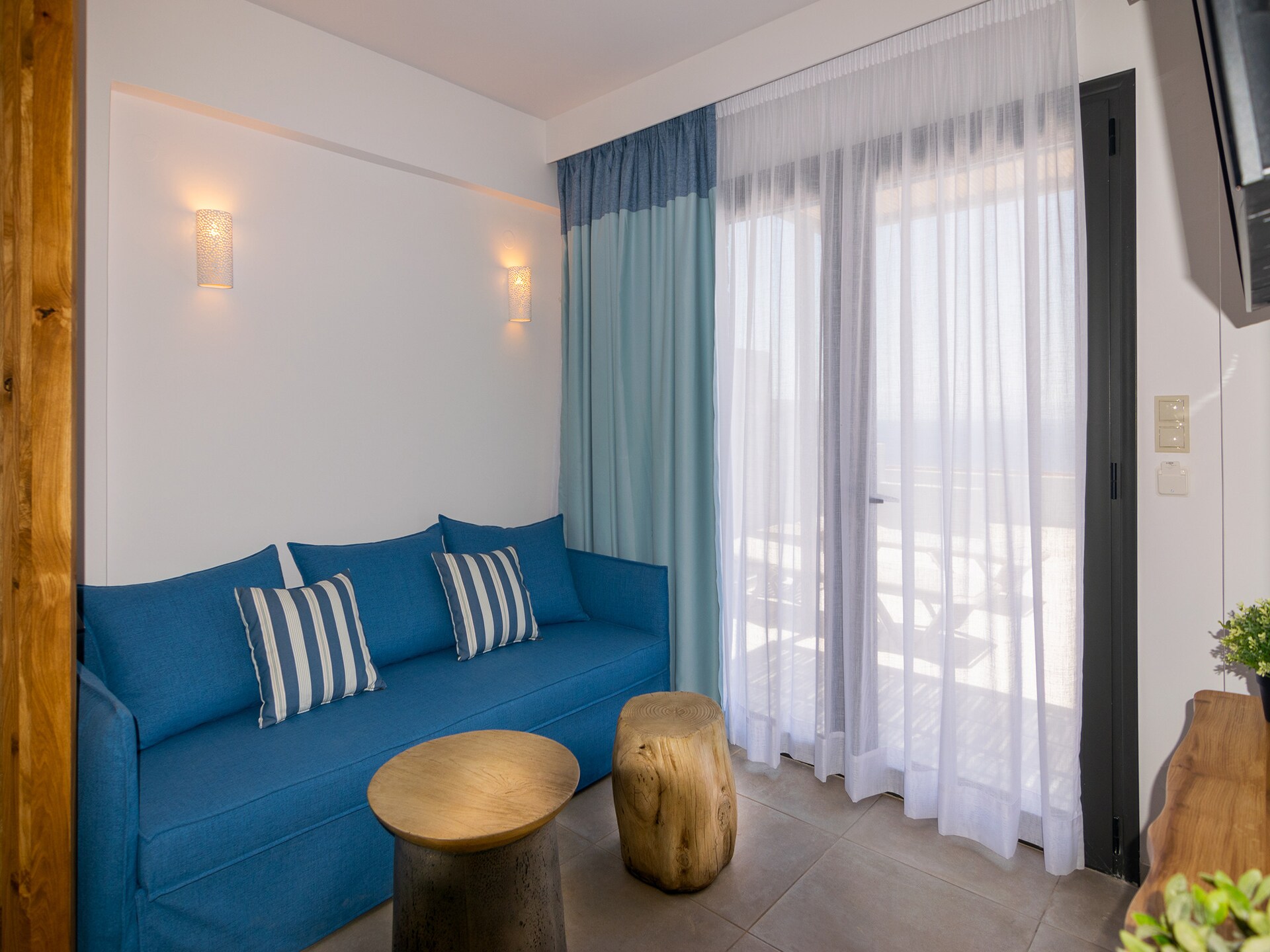 3-persoons villa met privézwembad direct aan het strand in Rethymno · 3 pers. - foto 8