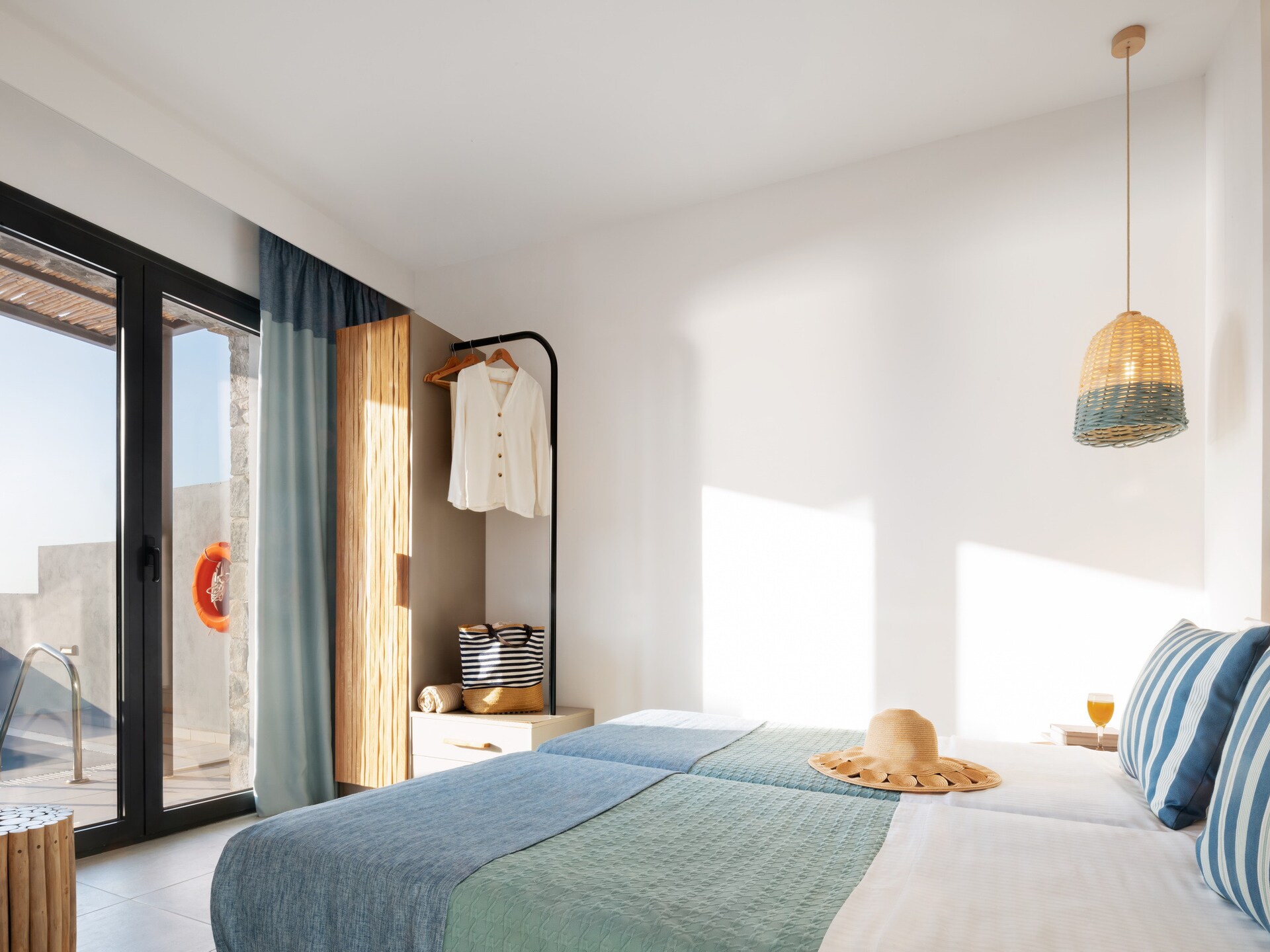 3-persoons villa met privézwembad direct aan het strand in Rethymno · 3 pers. - foto 13