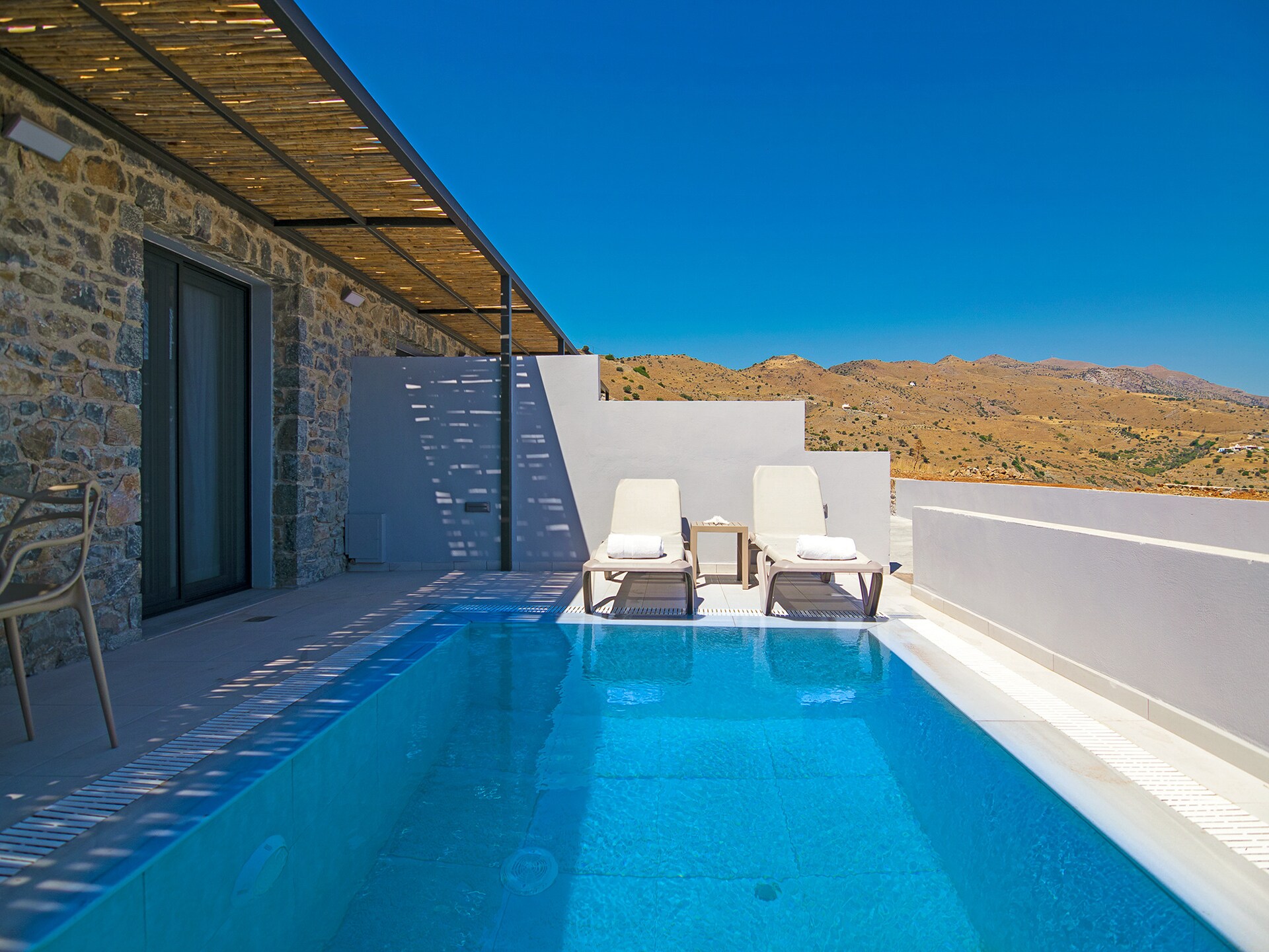 3-persoons villa met privézwembad direct aan het strand in Rethymno - foto 6