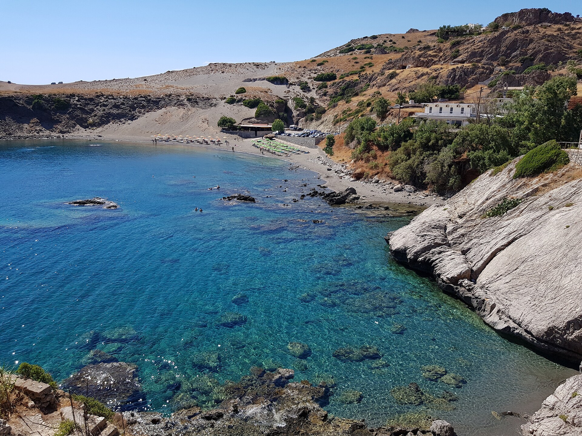 3-persoons villa met privézwembad direct aan het strand in Rethymno - foto 25