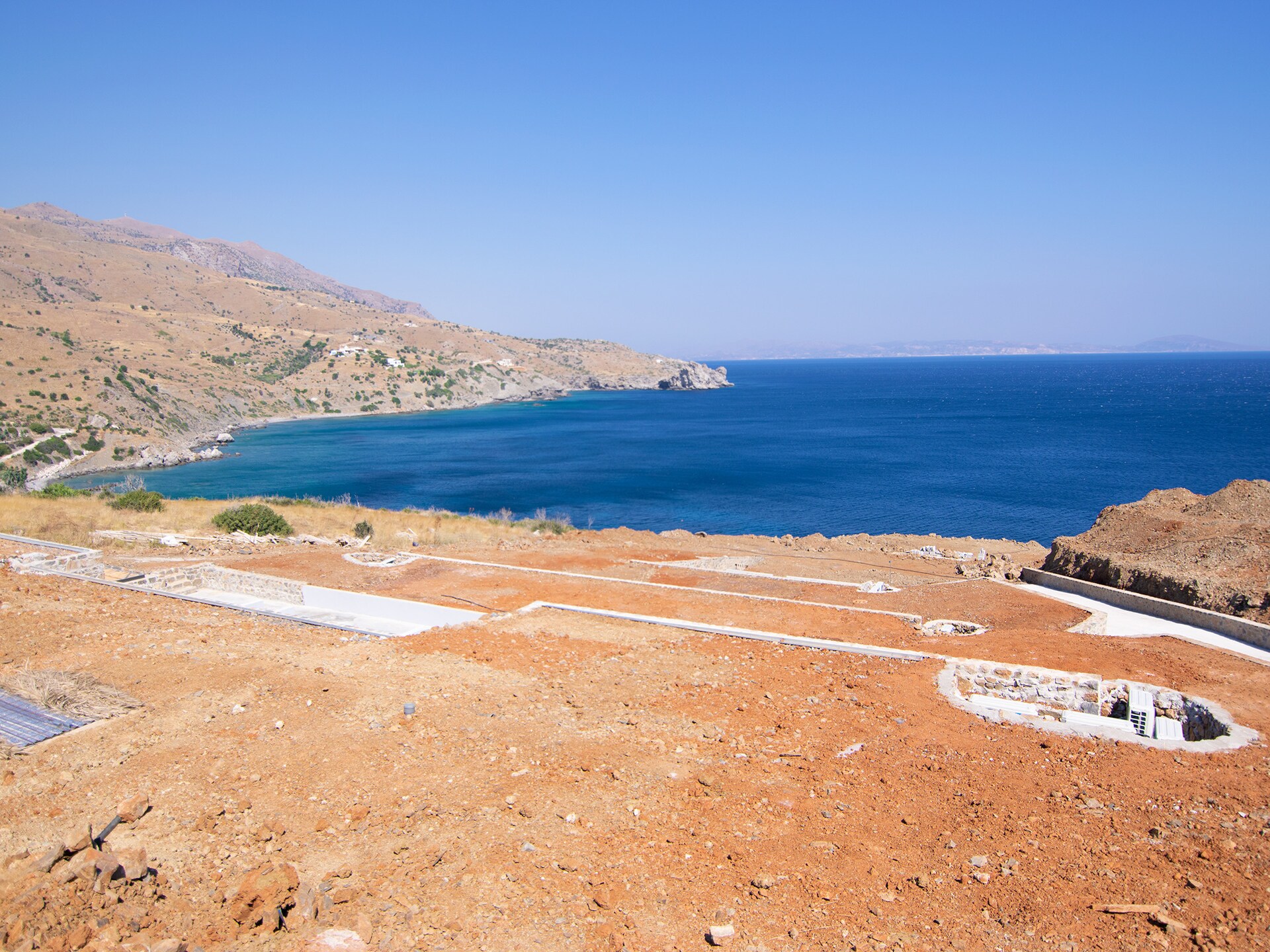 3-persoons villa met privézwembad direct aan het strand in Rethymno - foto 27