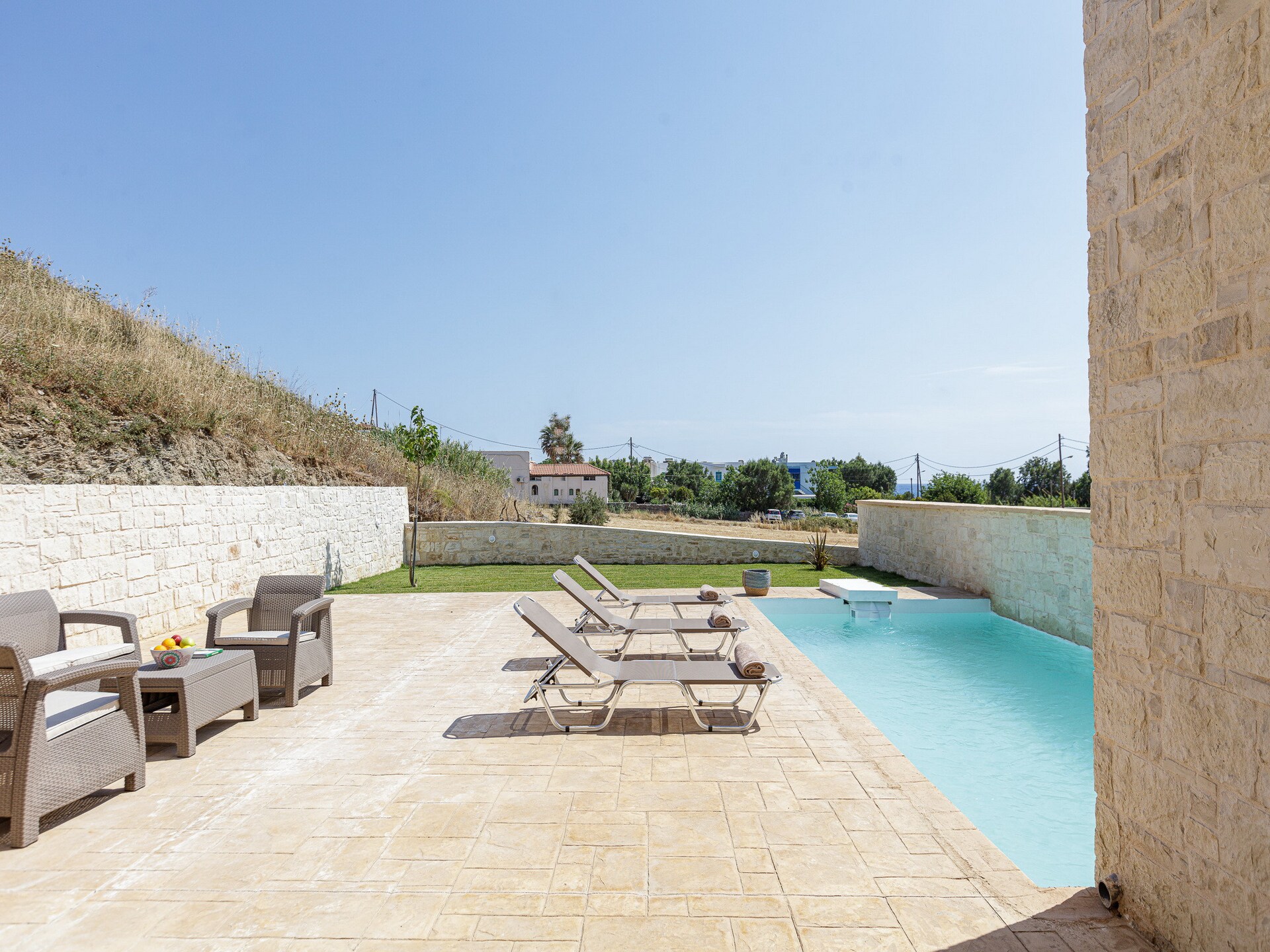 4-persoons villa met privézwembad aan het strand in Damnoni - foto 6