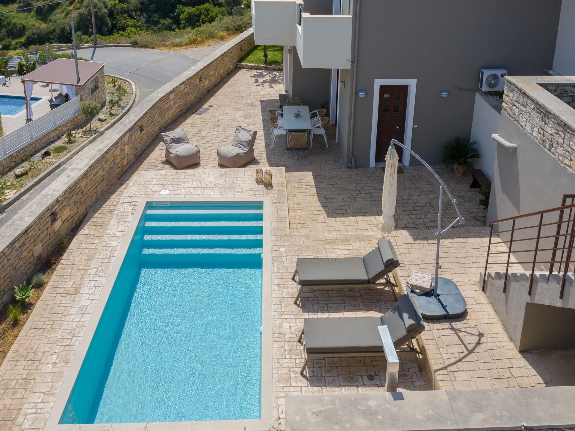 Zonnige studio met privézwembad en uitzicht op zee bij Rethymno - foto 11